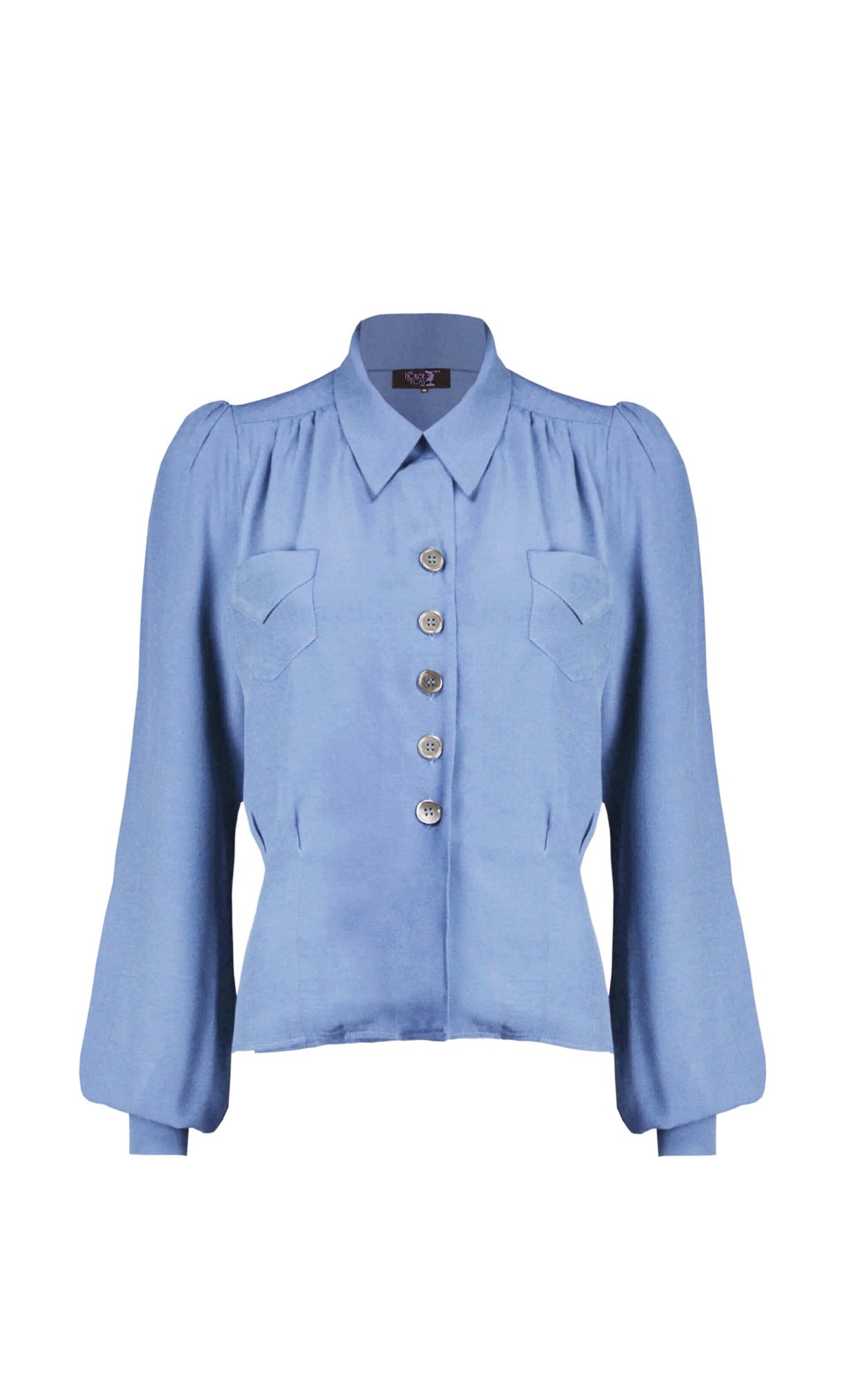 House Of Foxy Reproduction Sweetheart Blouse - in Lilac