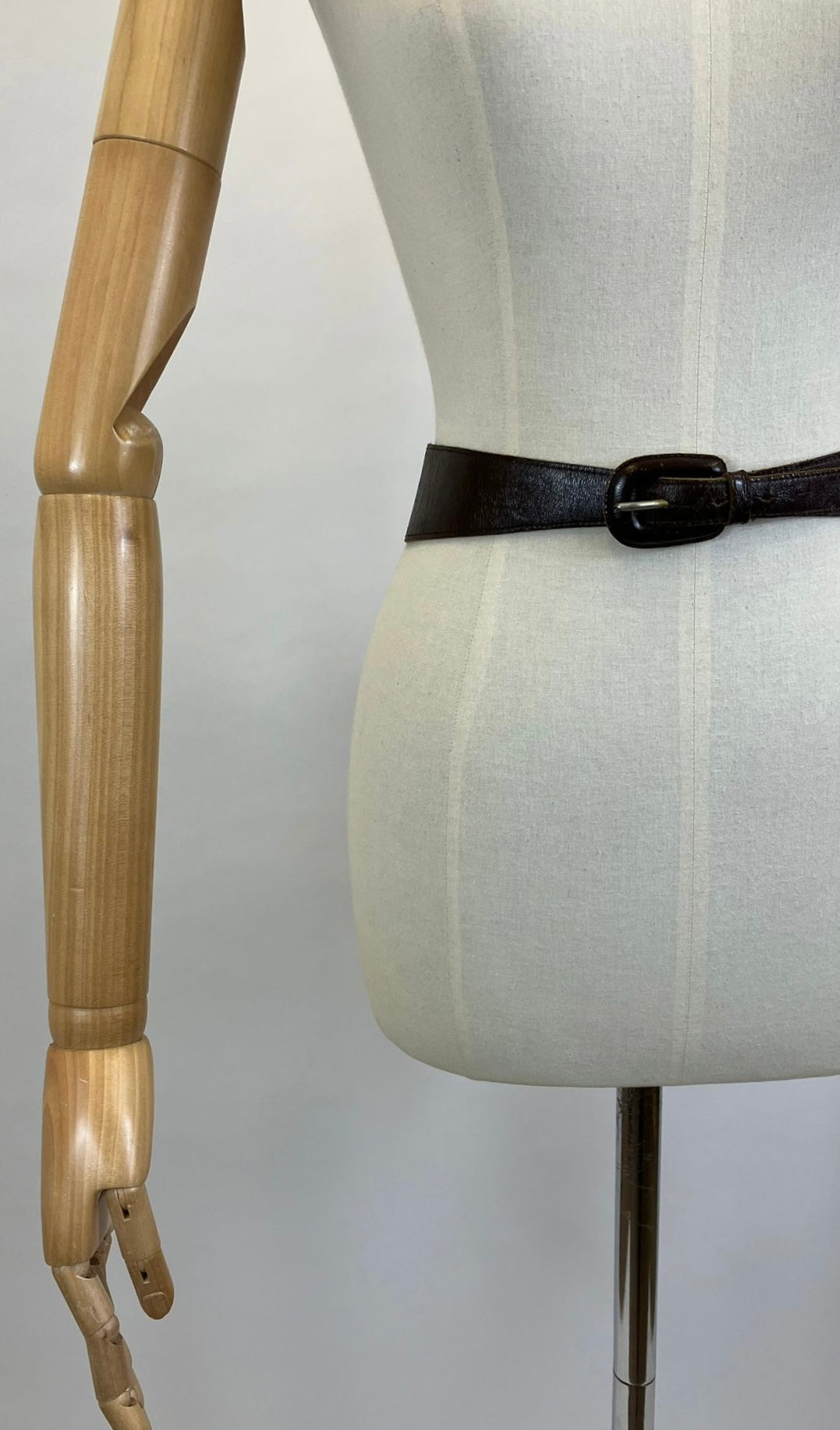 Original 1940’s Leather Belt - Dark Brown