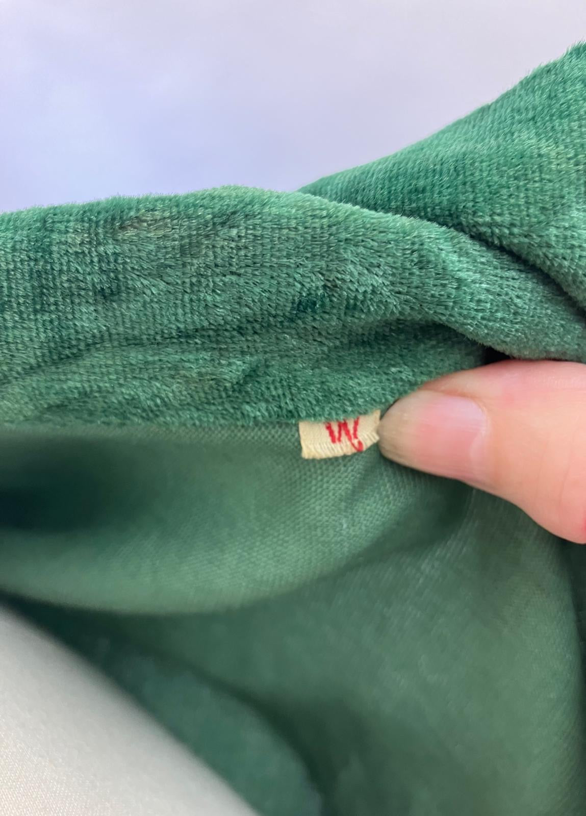 Original 1920's/30's Fabulous Silk Velvet Blouse - in Rich Green