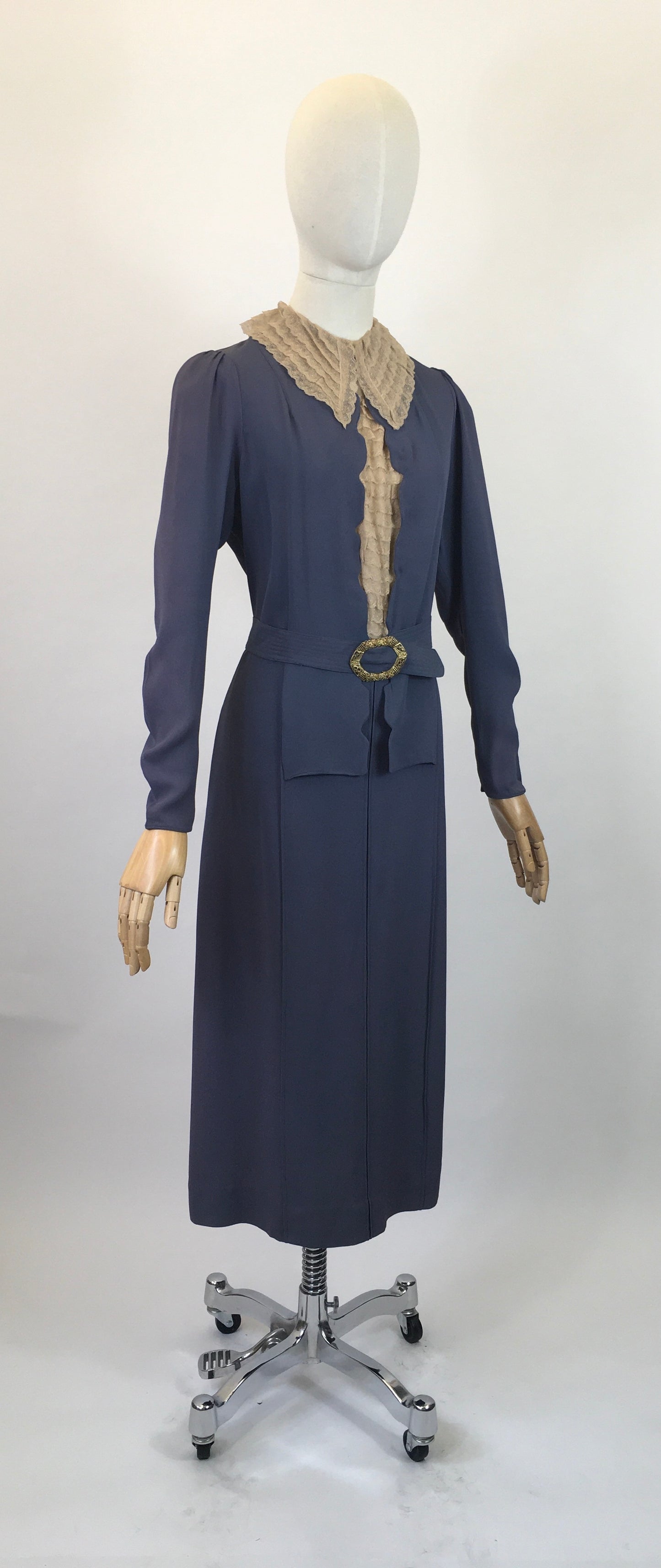 Original 1930’s Amazing Dress - in Slate Blue