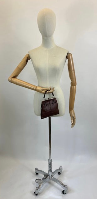 Original 20’s/30’s Art Deco Handbag - Burgundy Leather