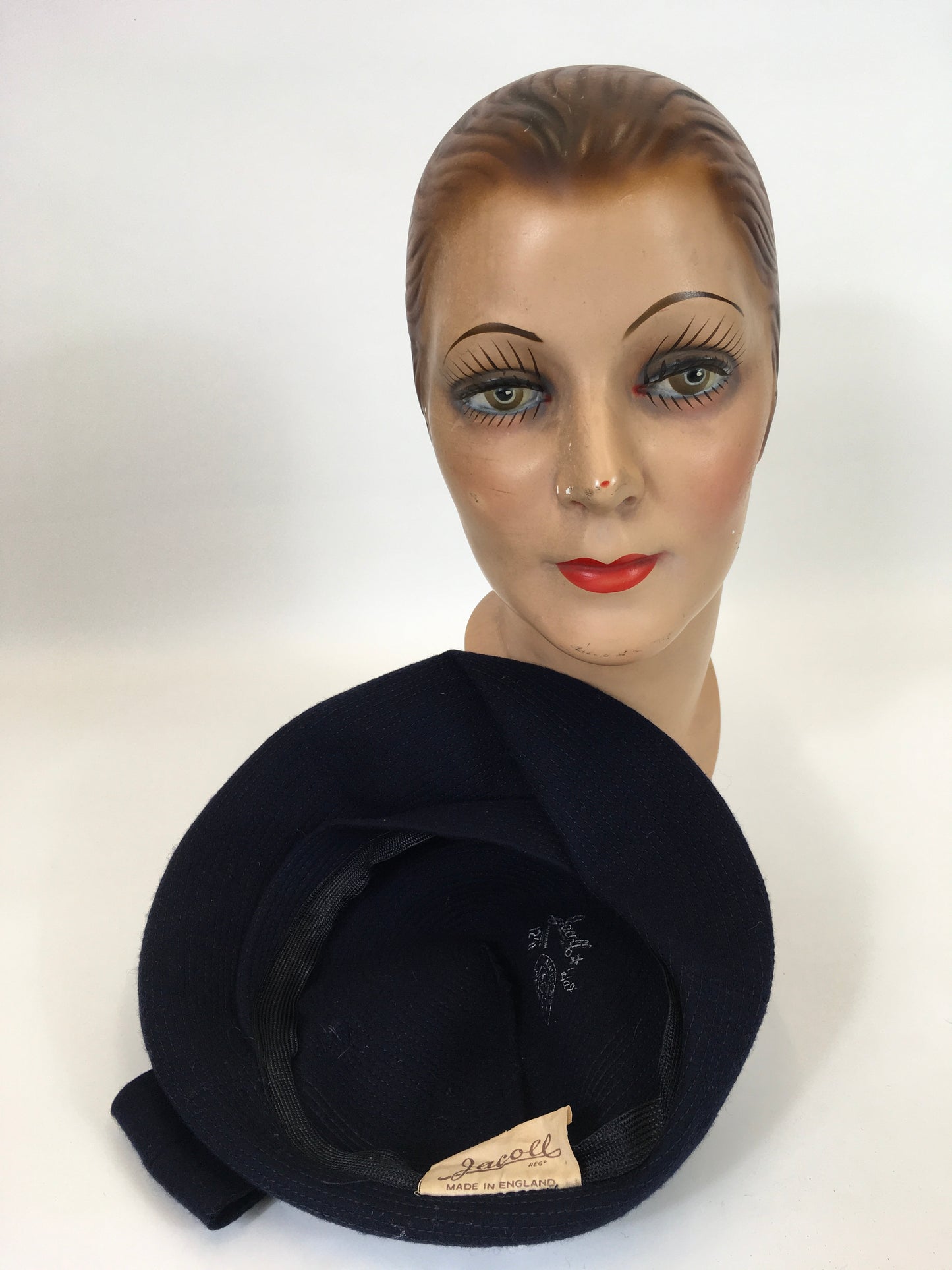 Original 40s Amazing Felt Halo Hat - Striking Navy colourway