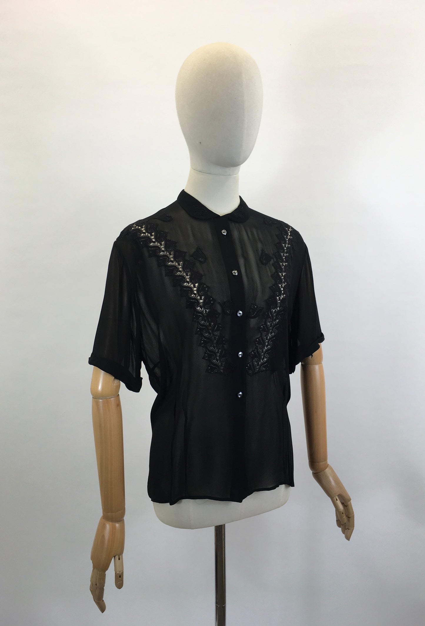 Original 1940’s Blouse - in Black