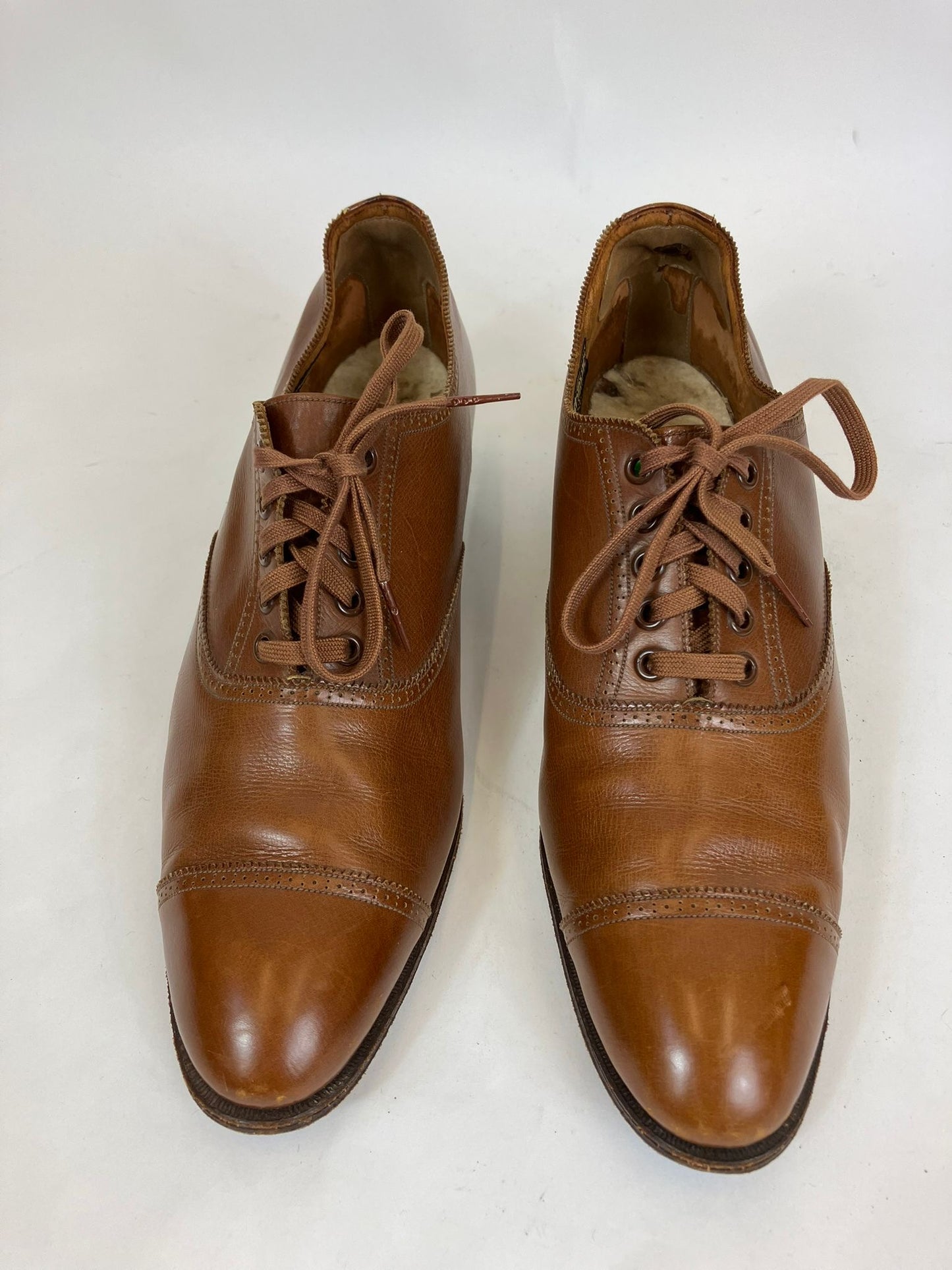 Original 1940’s Gorgeous brogues - tan leather