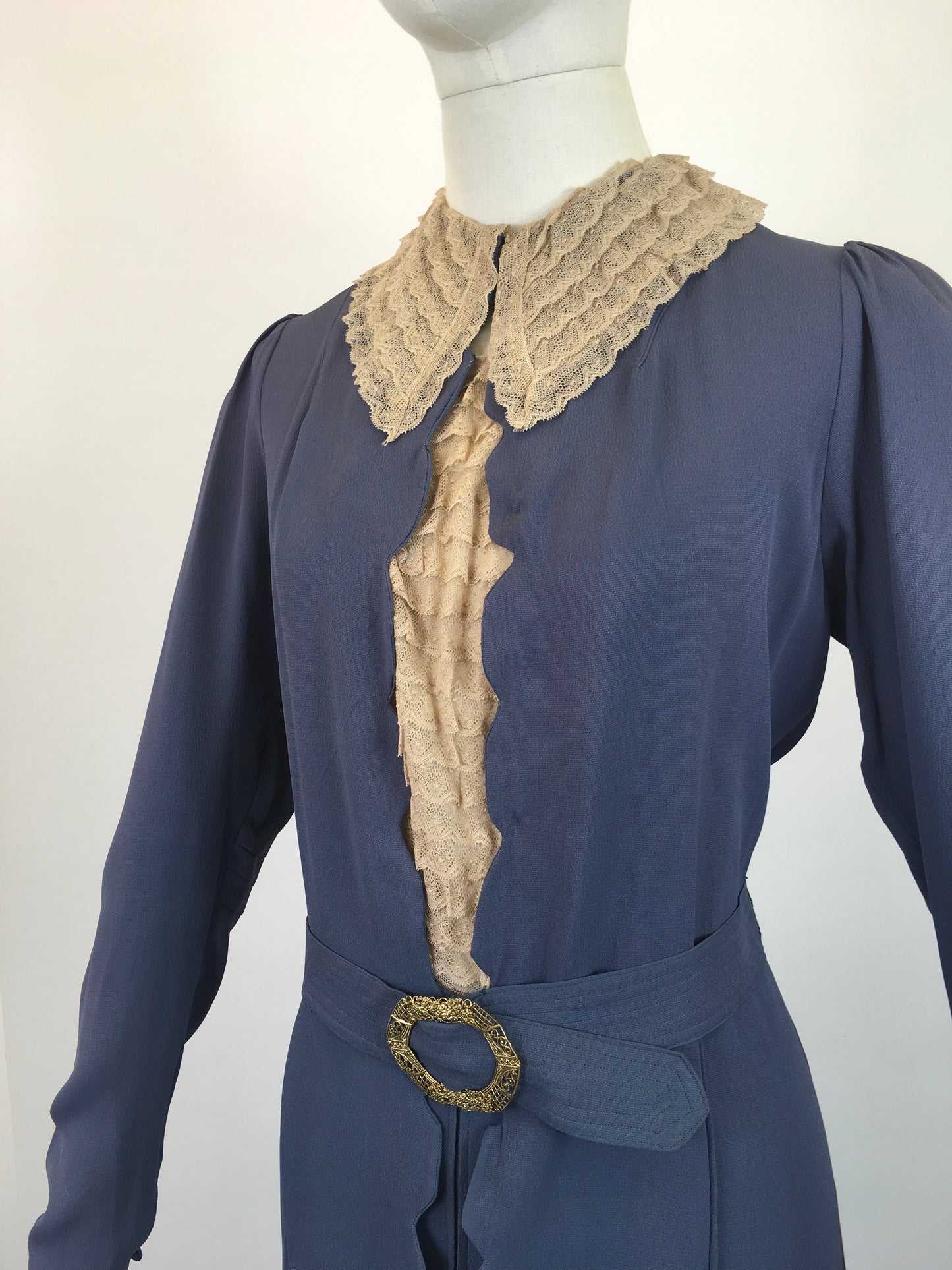 Original 1930’s Amazing Dress - in Slate Blue