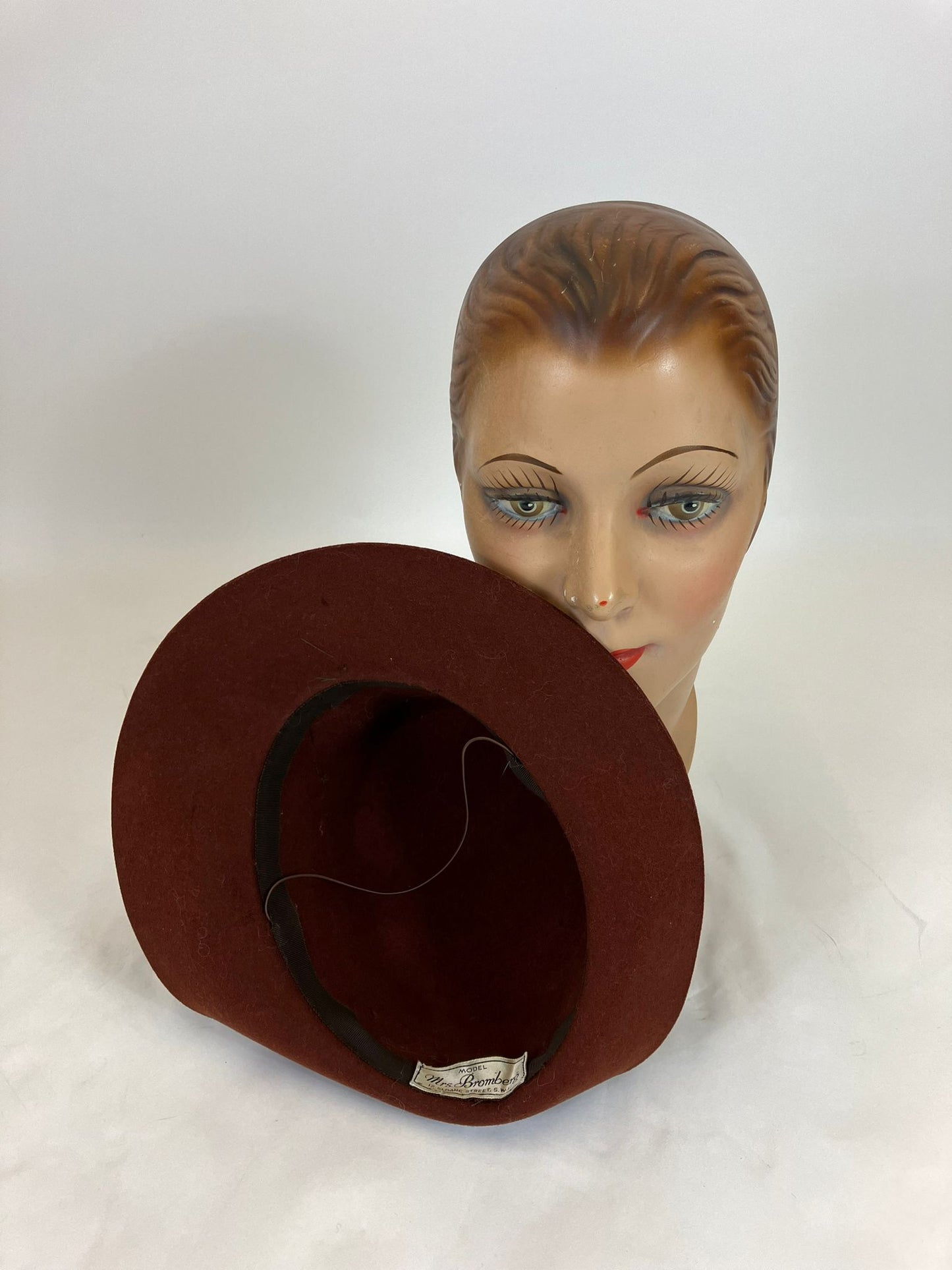 Original 1940's Fabulous Fedora - In burnt Cinnamon