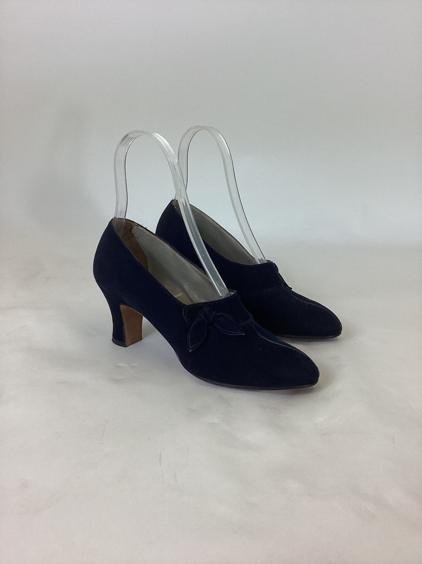 Original Amazing 1940’s suede shoes - Navy