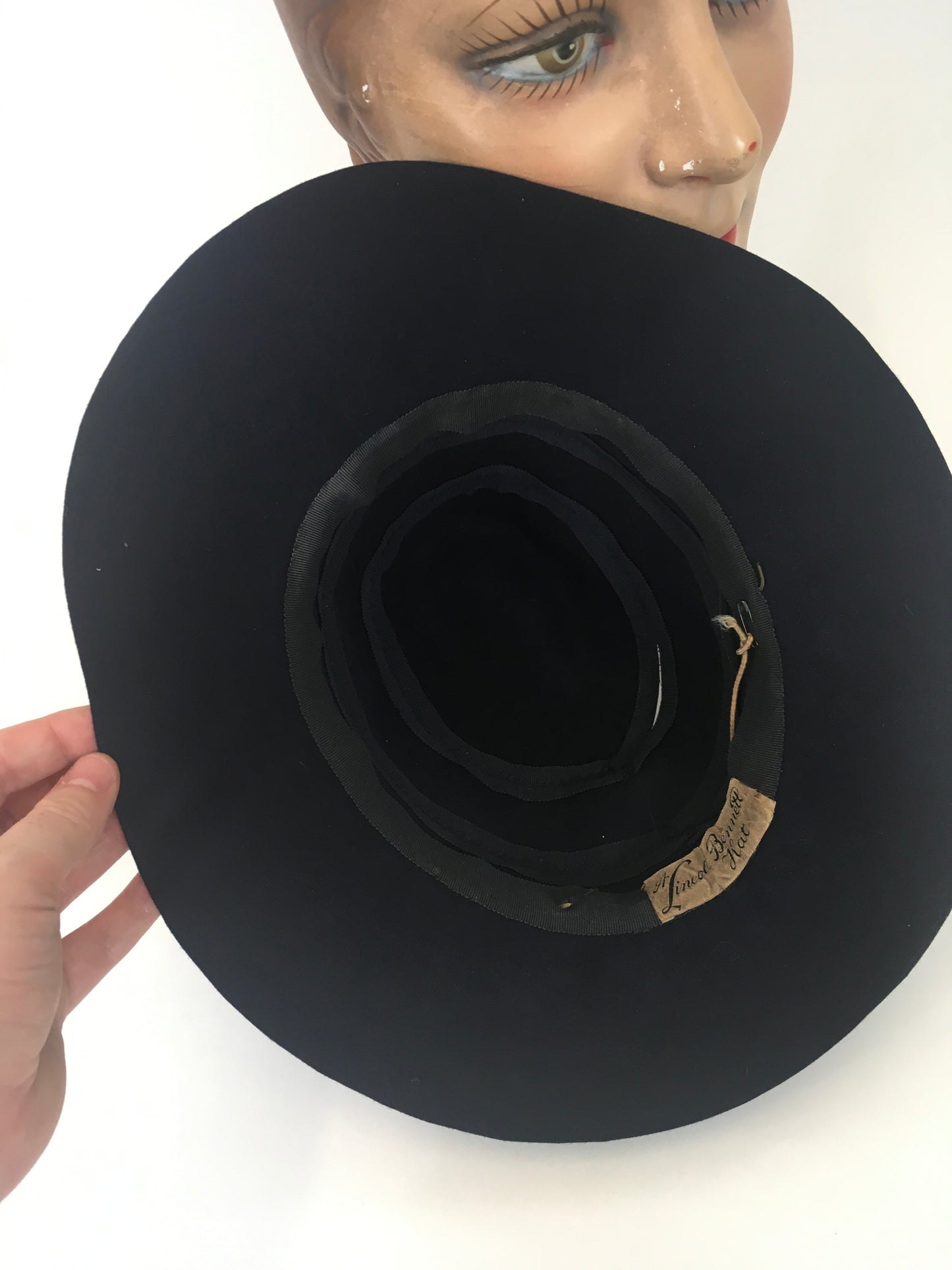 Original 1930’s / 1940’s Fedora Hat with Bow Detailing - In A Deep Navy