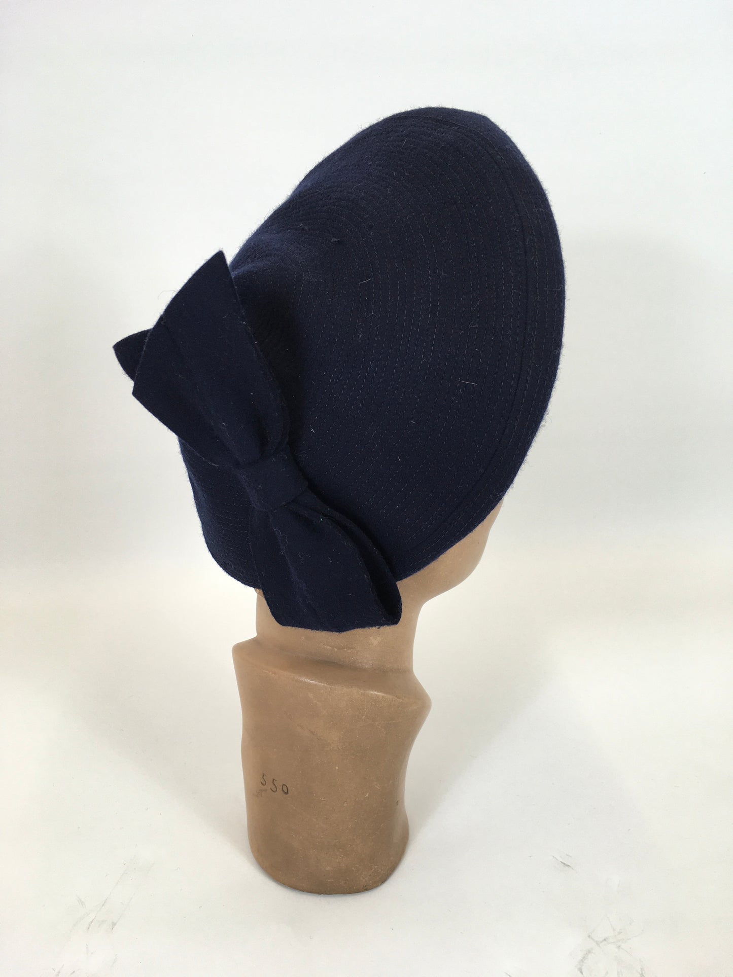 Original 40s Amazing Felt Halo Hat - Striking Navy colourway
