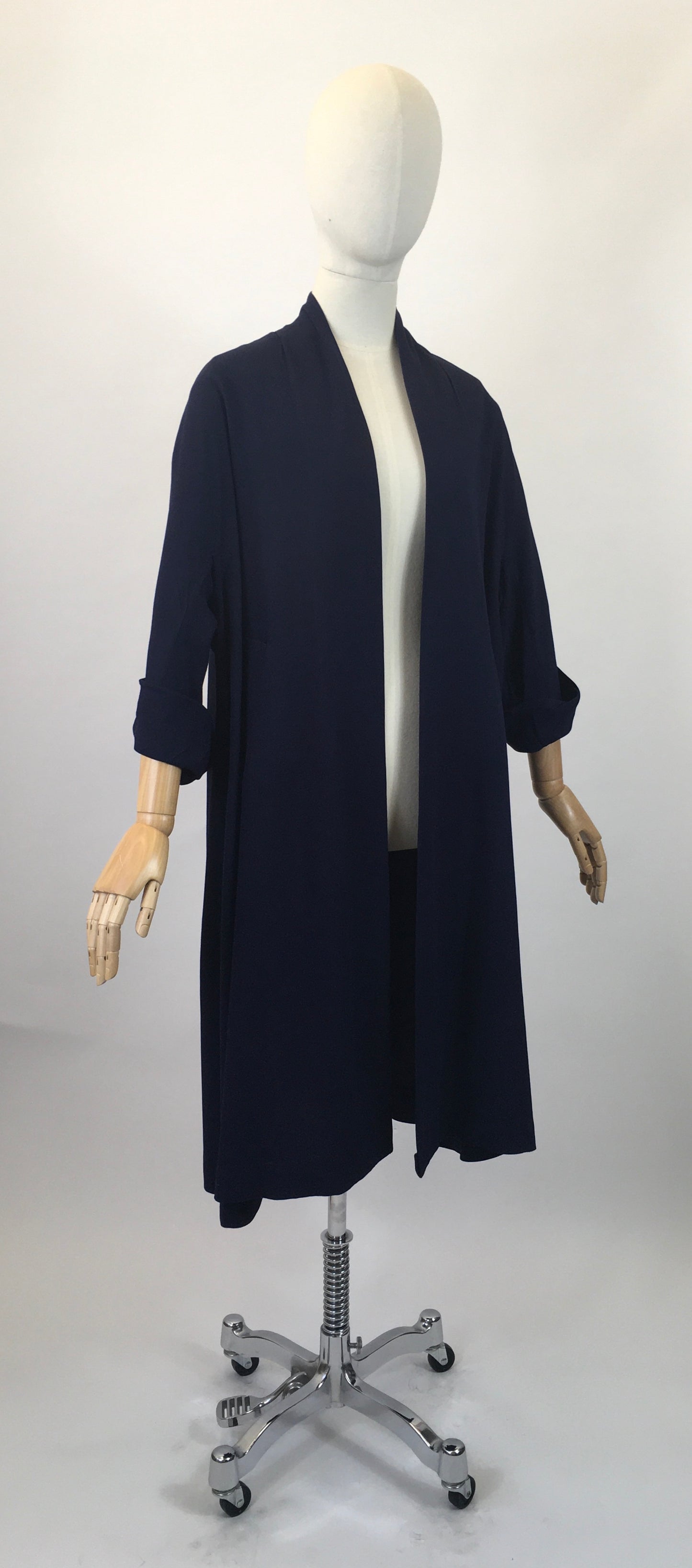 Original Early 1950’s Darling Swing Coat - In A Divine Royal Navy