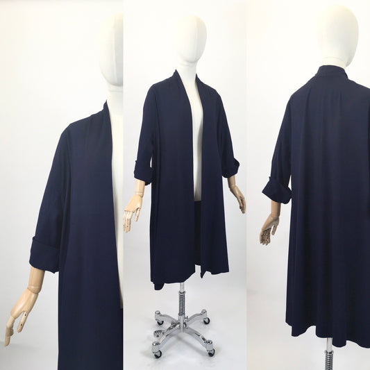 Original Early 1950’s Darling Swing Coat - In A Divine Royal Navy
