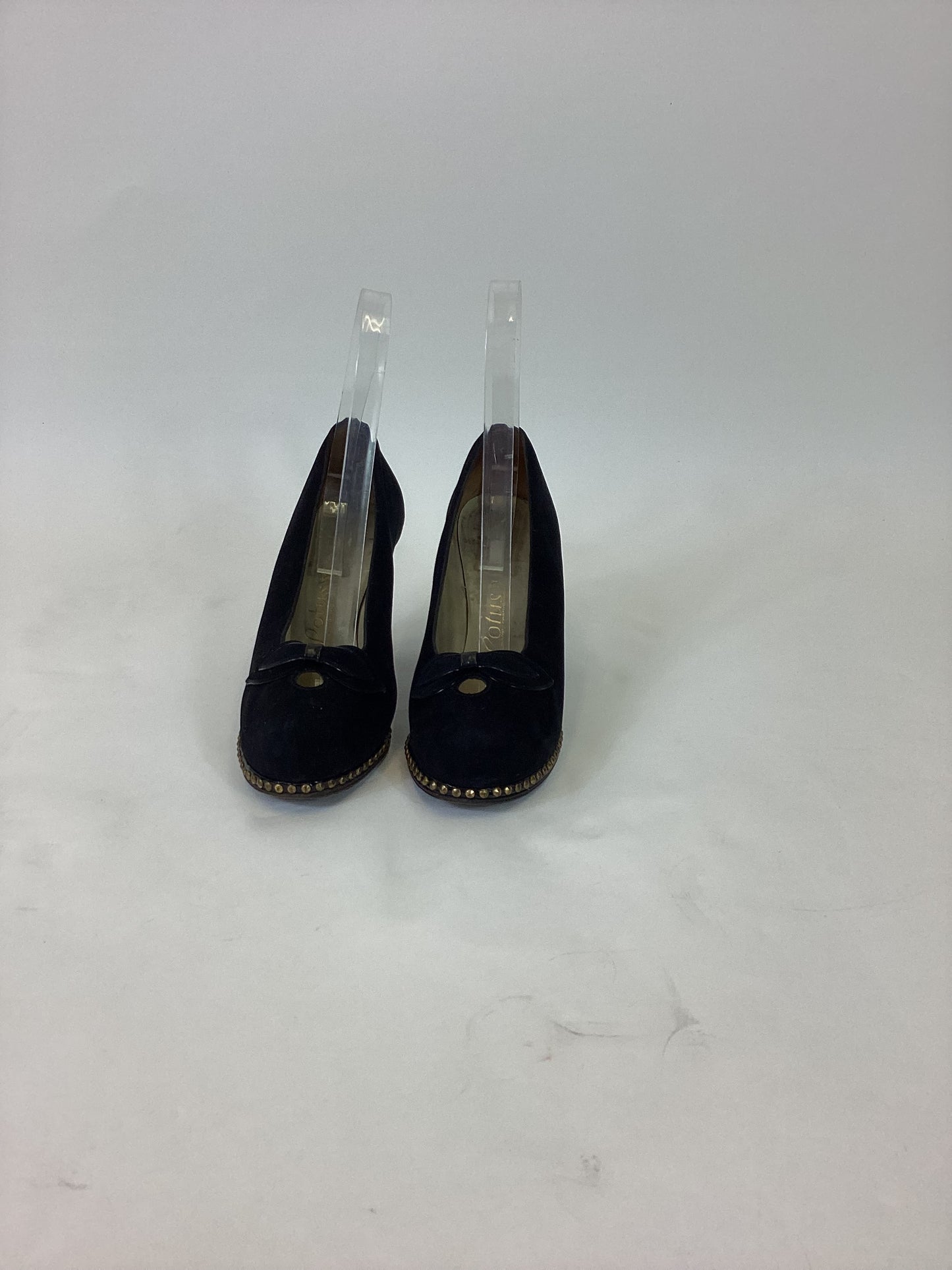 Original 1940’s Fabulous Suede Studded Shoes - Black