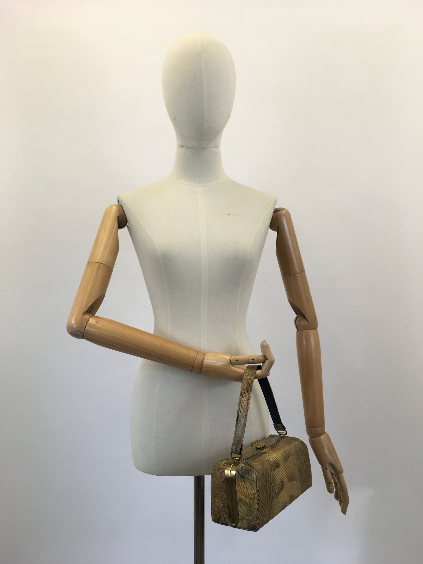 Original 1940’s Snakeskin Box Handbag.