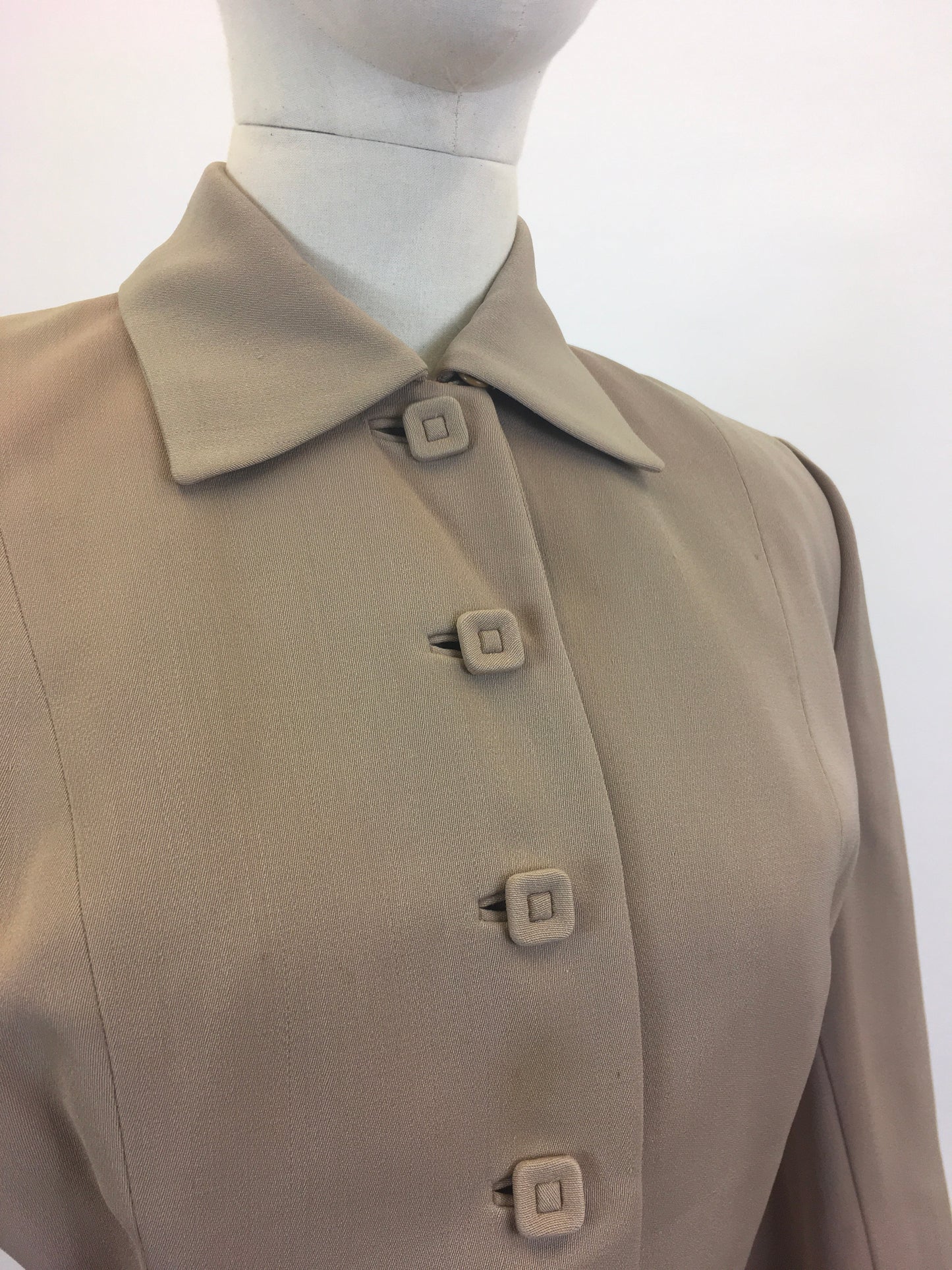 Original 1940’s Longline 2pc Suit - Soft Fawn