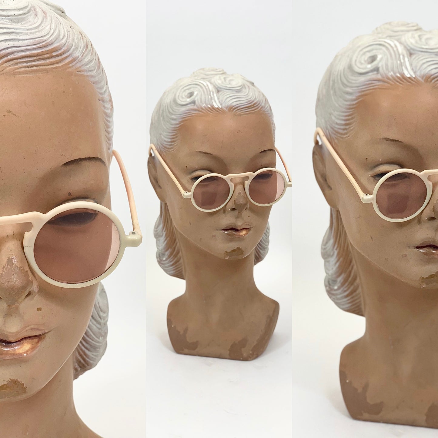 Original 1940’s tinted sunglasses - cream