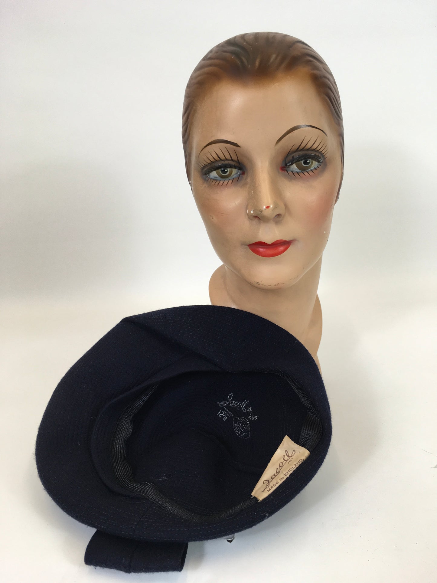Original 40s Amazing Felt Halo Hat - Striking Navy colourway