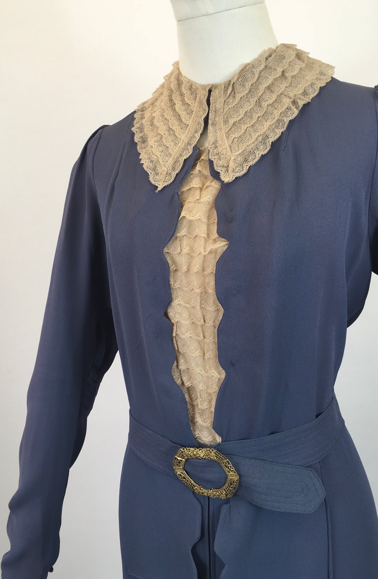 Original 1930’s Amazing Dress - in Slate Blue