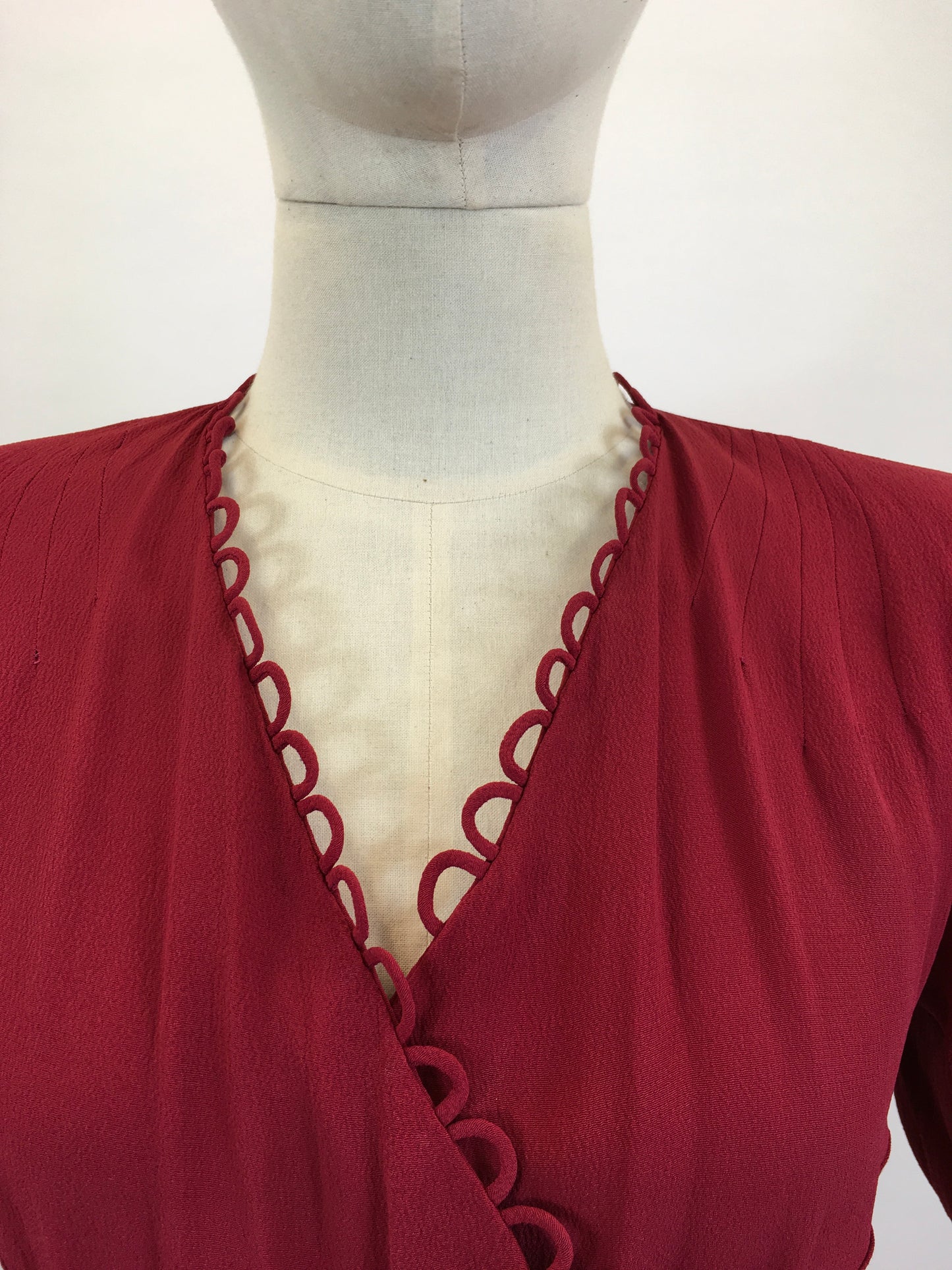 Original Dinner Plate 1940’s Cocktail dress - Wine Red