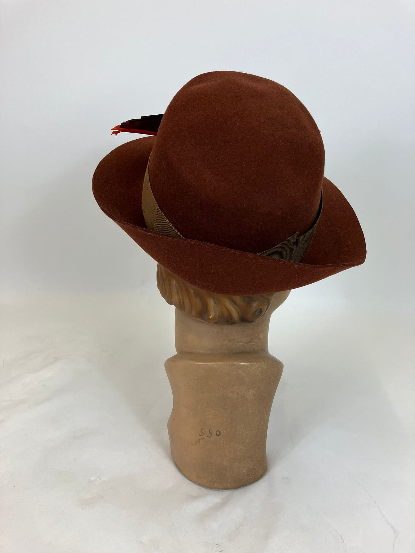 Original 1940's Fabulous Fedora - In burnt Cinnamon