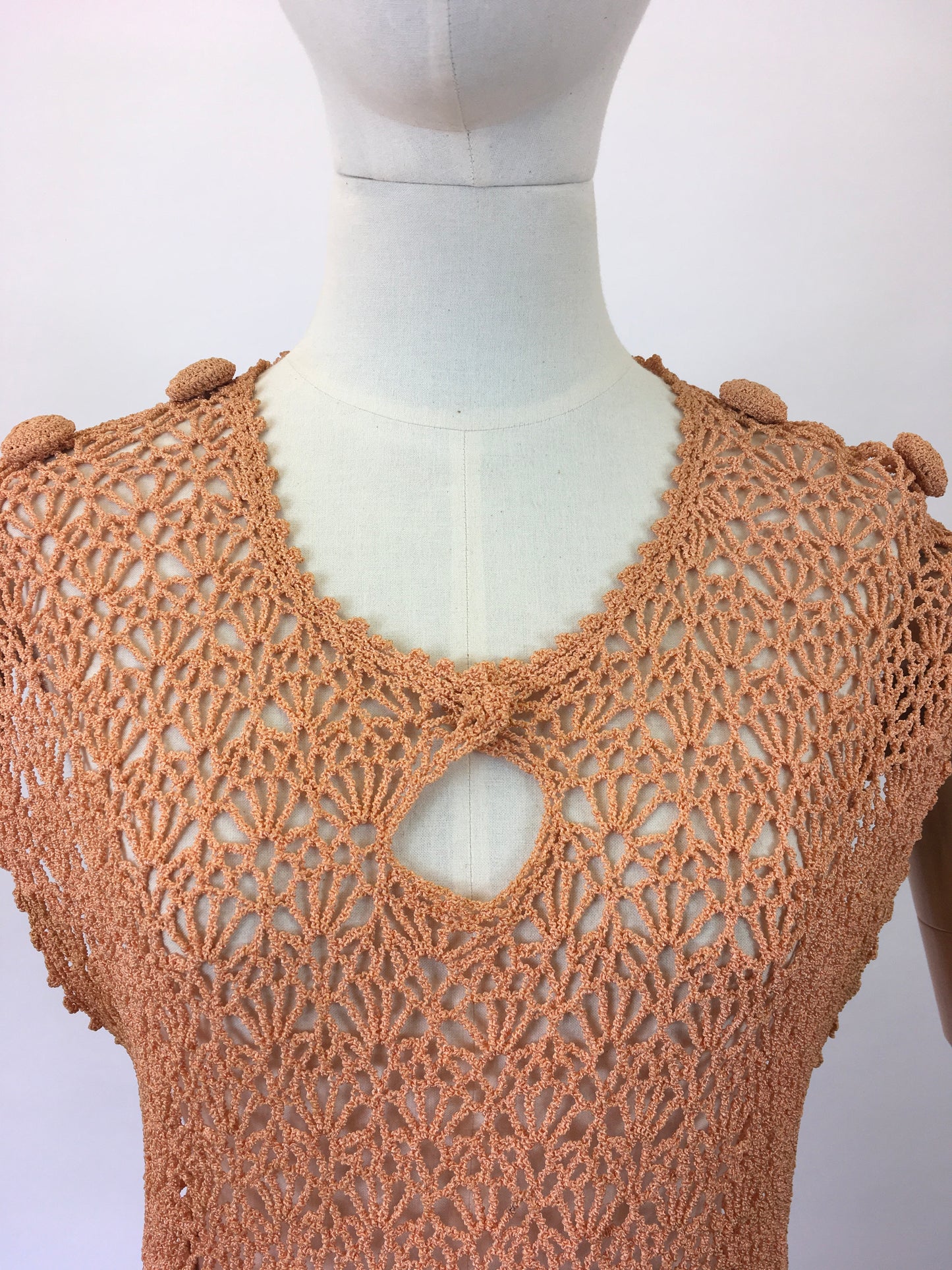 Original 1930s 2pc knit set - in beautiful coral colourway