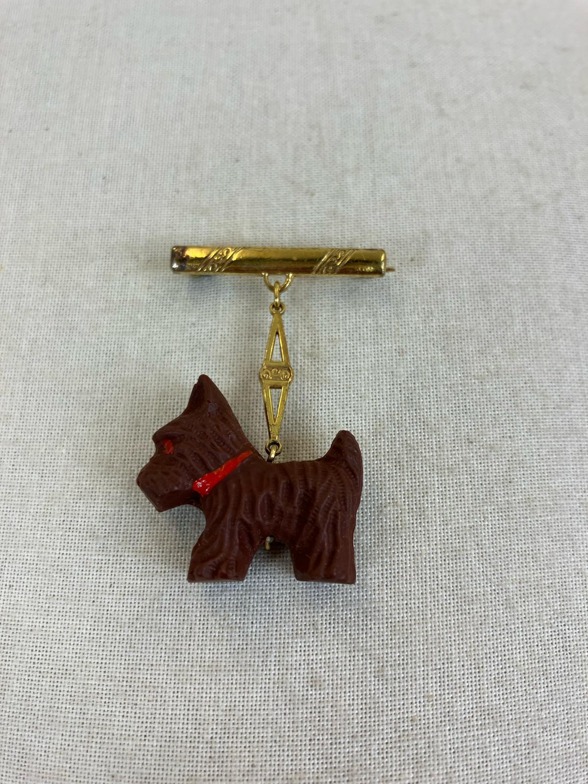 Original 1940’s/ 1950’s Dangly Dog Brooch