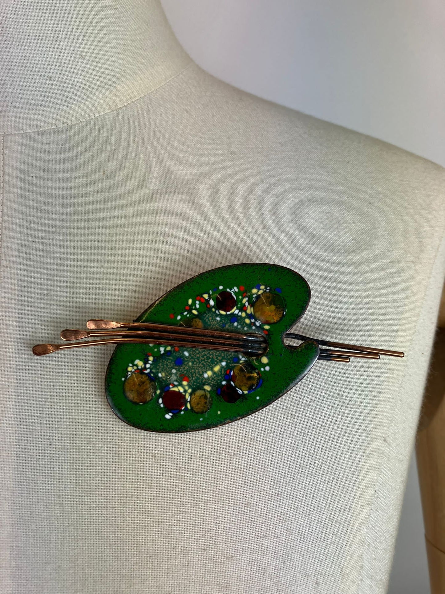 Original 1950’s Matisse Renoir Artist Palette brooh