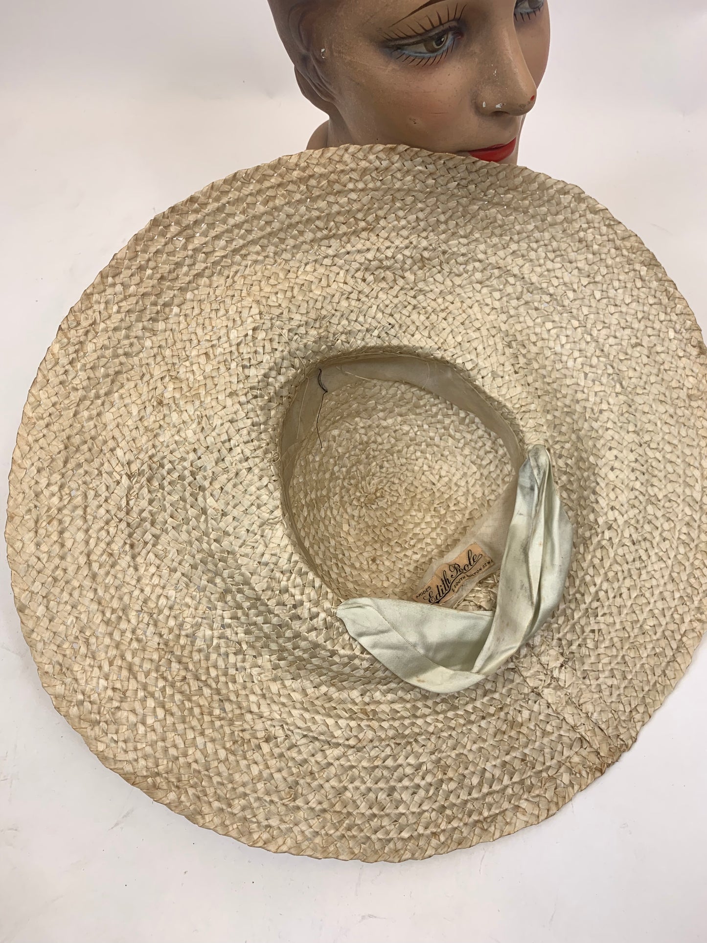Original Beautiful Edwardian Walking Hat - Cream
