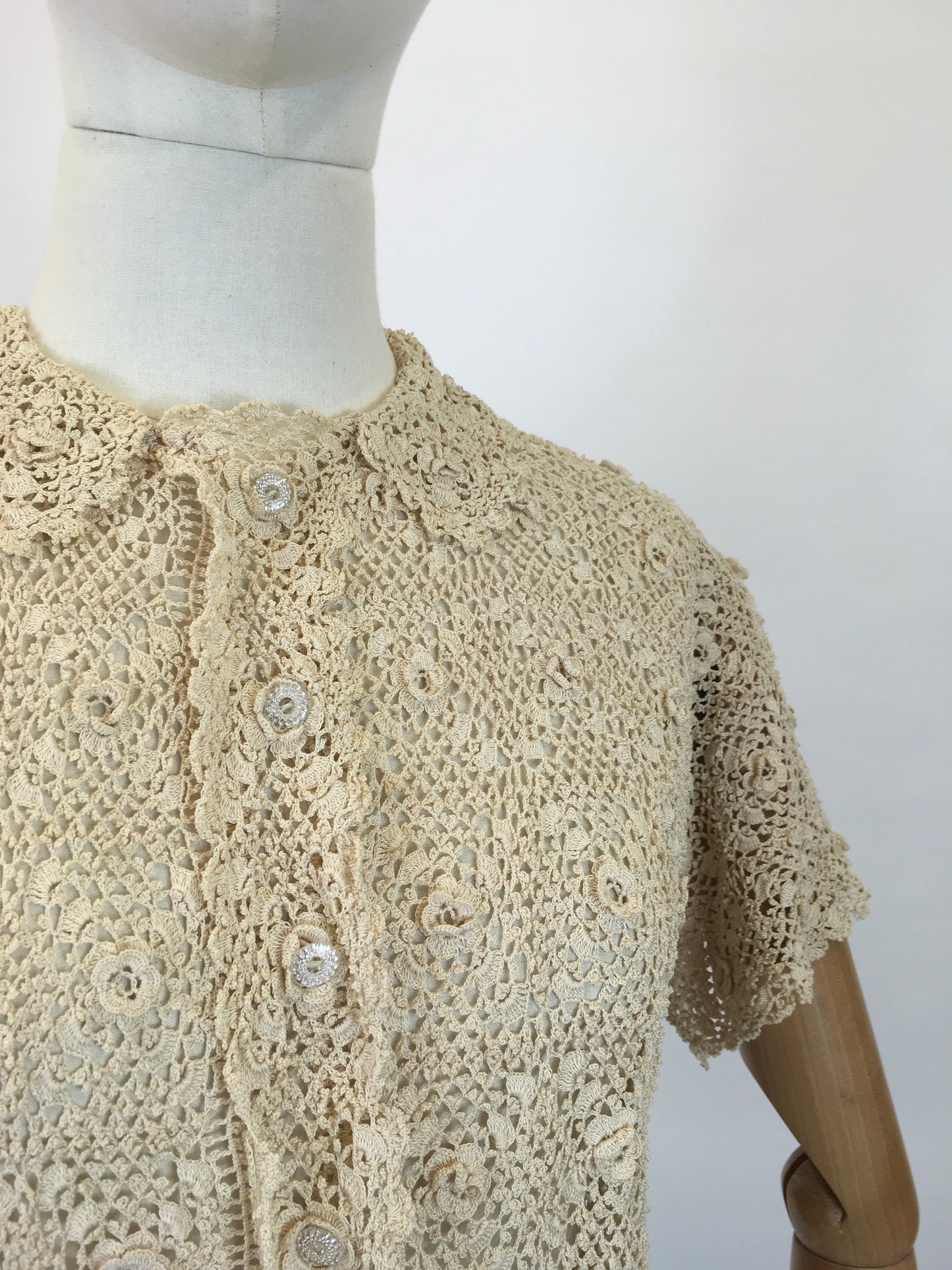 Original 30’s Crochet Blouse - in Cream