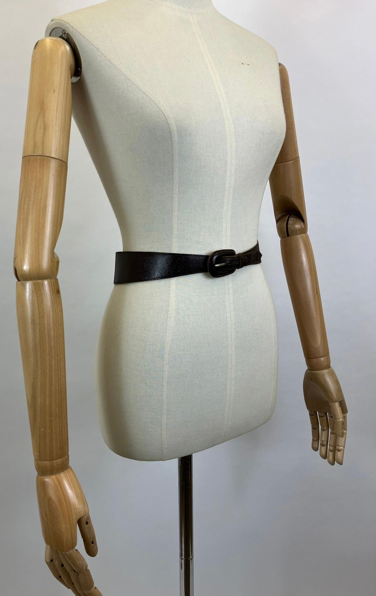 Original 1940’s Leather Belt - Dark Brown