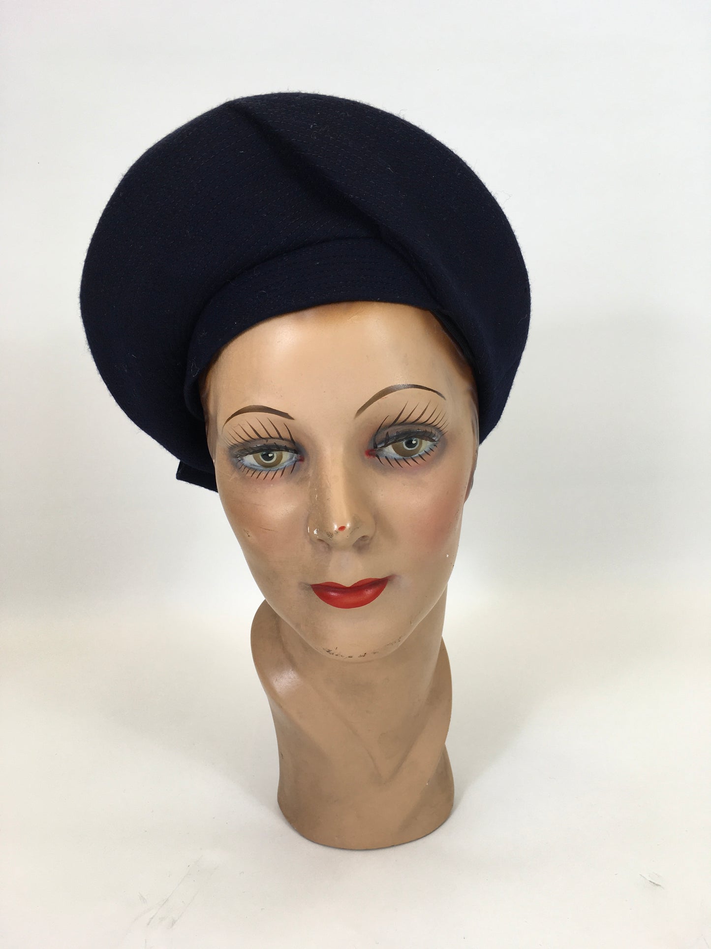 Original 40s Amazing Felt Halo Hat - Striking Navy colourway