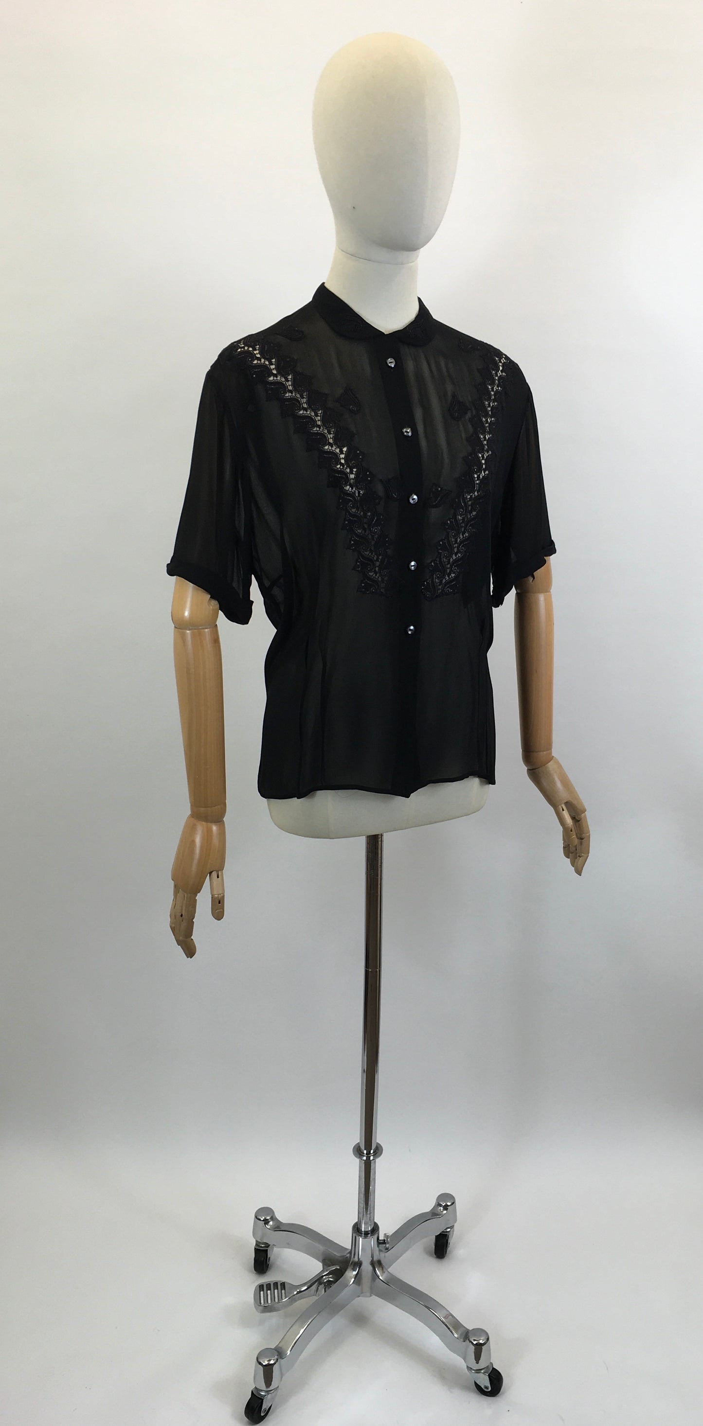 Original 1940’s Blouse - in Black