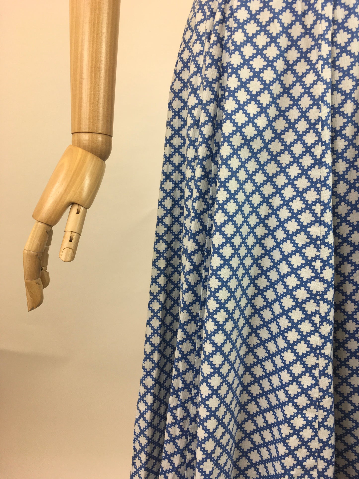 Original 1950s Fabulous Cotton Day dress- in Powder Blue and White