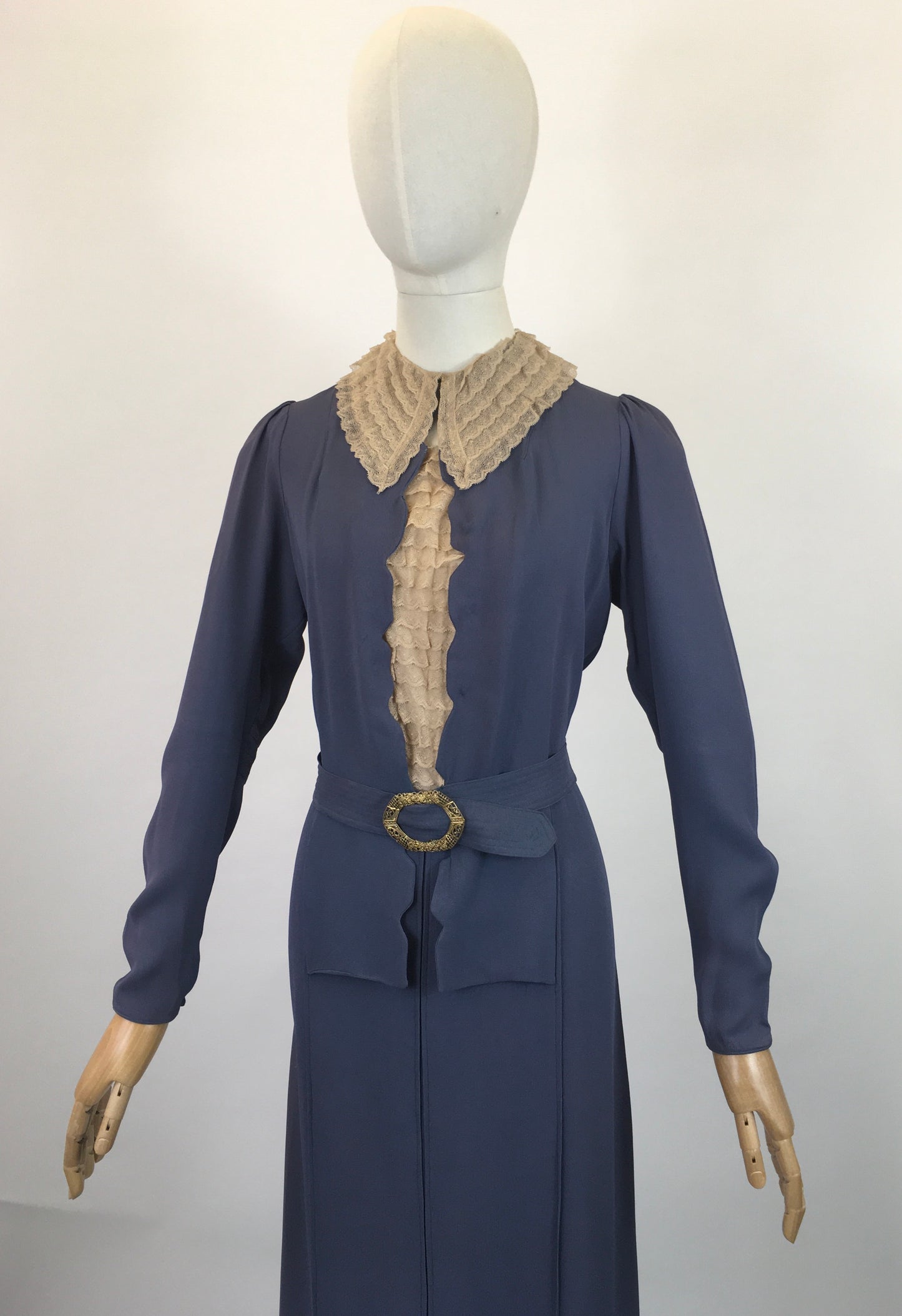 Original 1930’s Amazing Dress - in Slate Blue