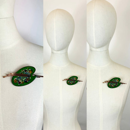 Original 1950’s Matisse Renoir Artist Palette brooh