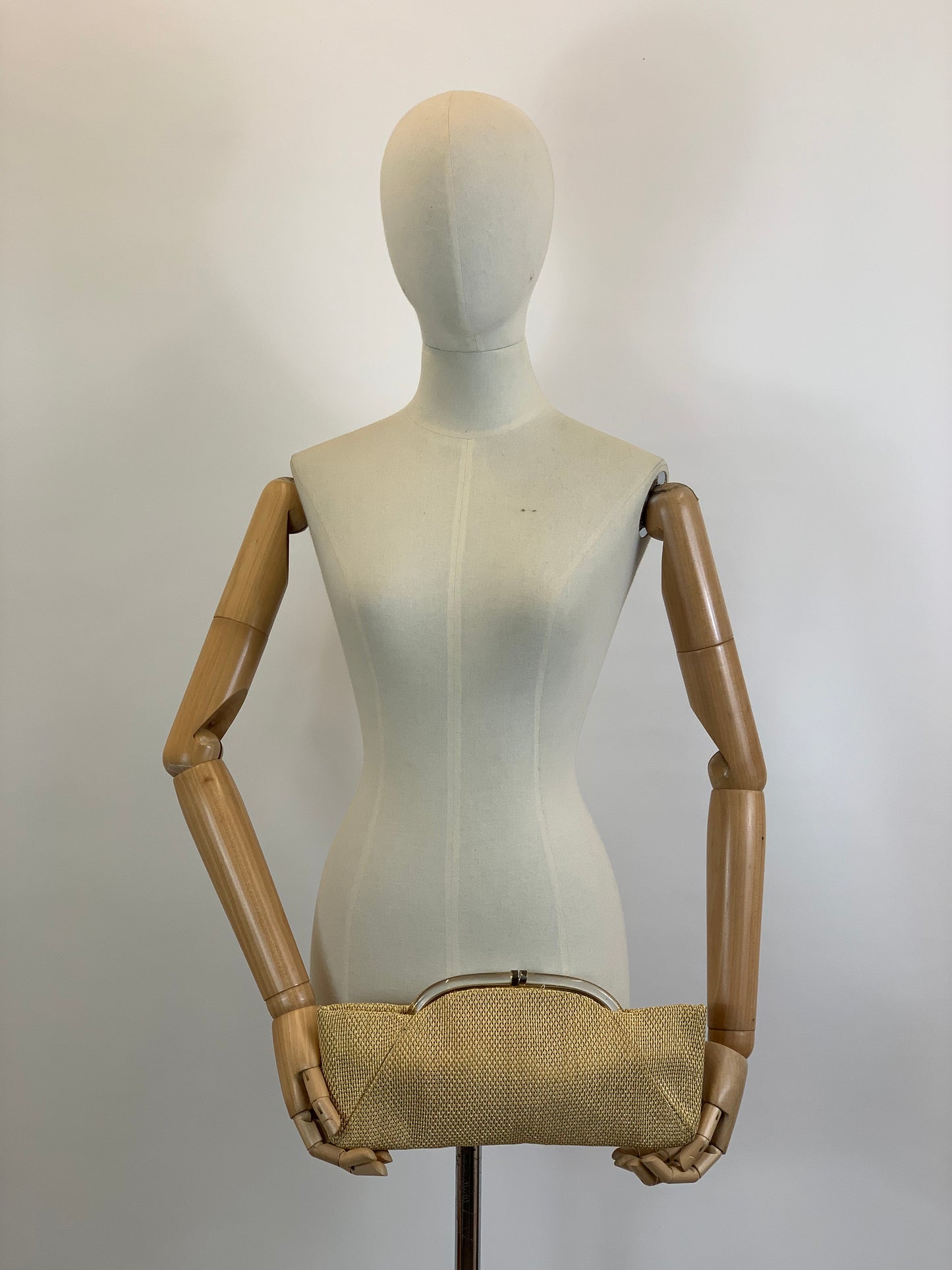 Original late 1940’s Weave Clutch Bag - Gold tones