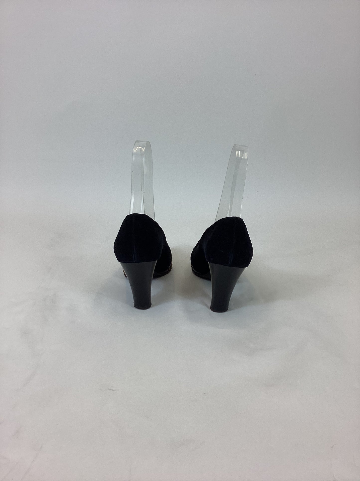 Original 1940’s Fabulous Suede Studded Shoes - Black