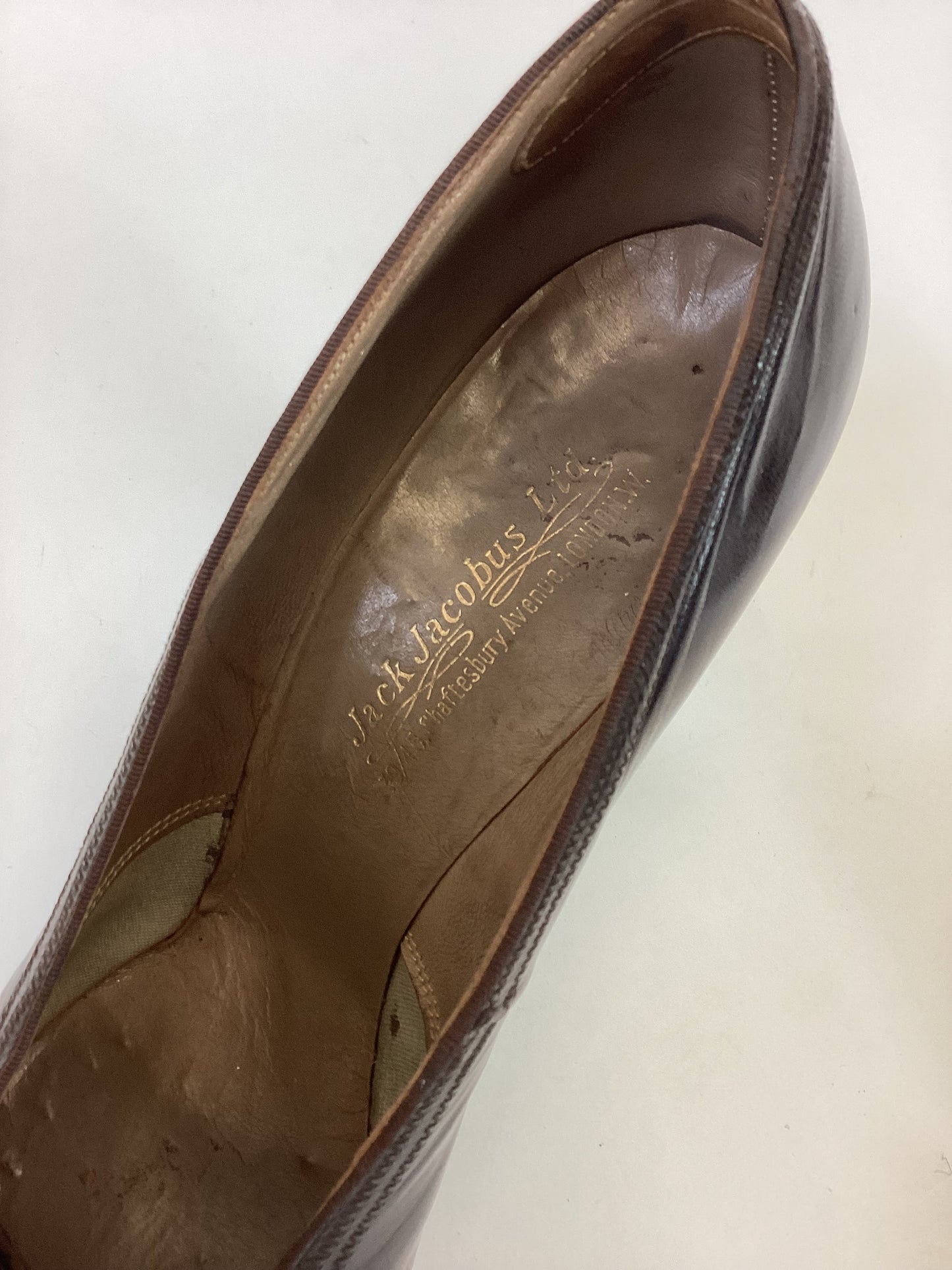 Original 30's / 40's Spectacular High heeled shoes - Rich Brown