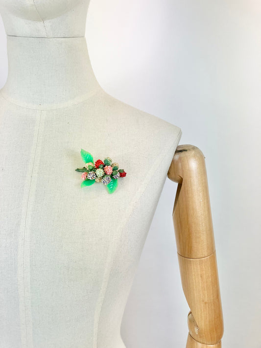 Original 1940's Beautiful  Fruit Berry Brooch
