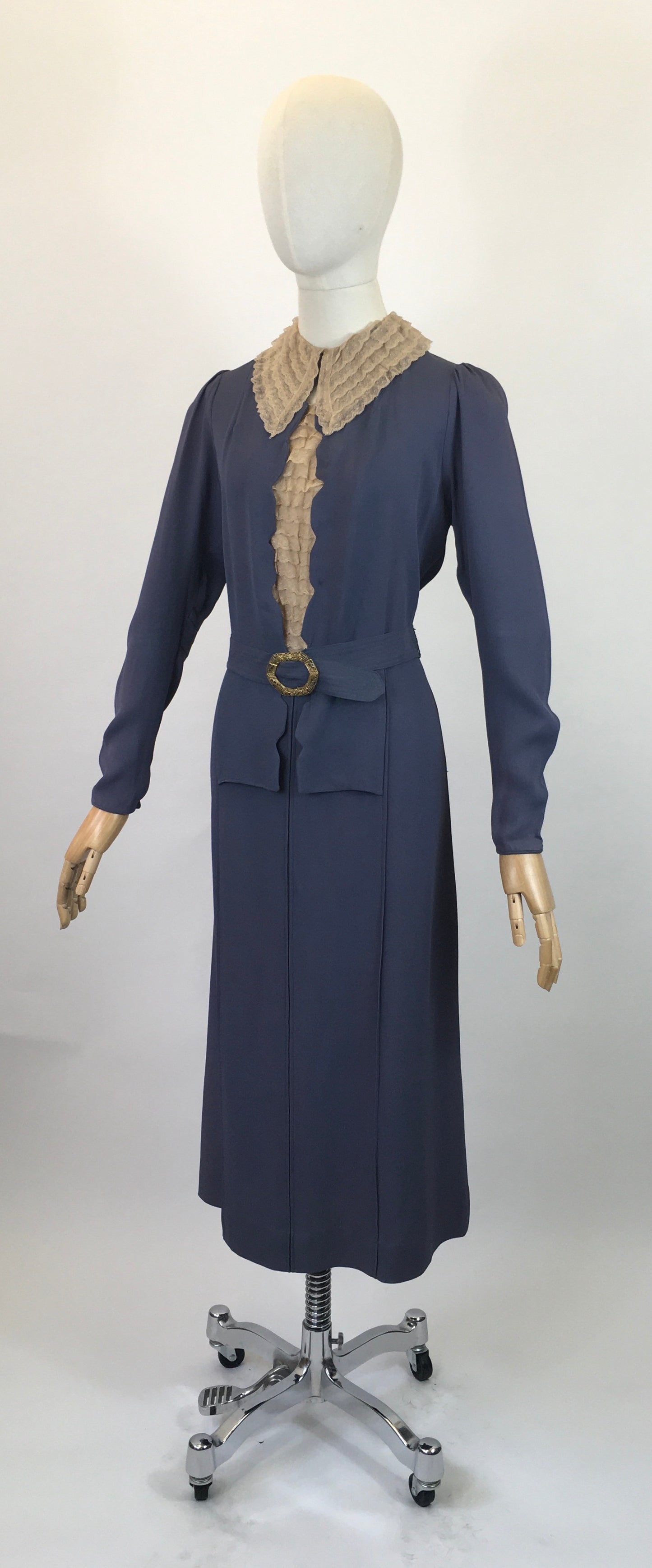 Original 1930’s Amazing Dress - in Slate Blue