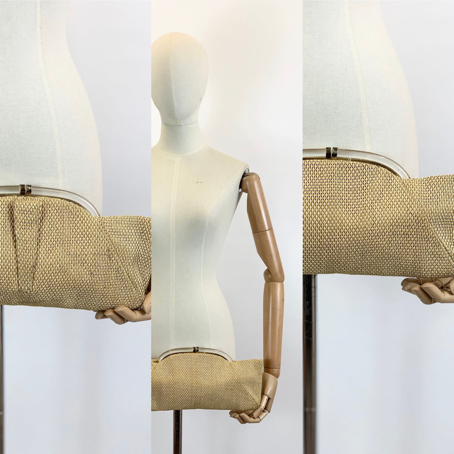 Original late 1940’s Weave Clutch Bag - Gold tones