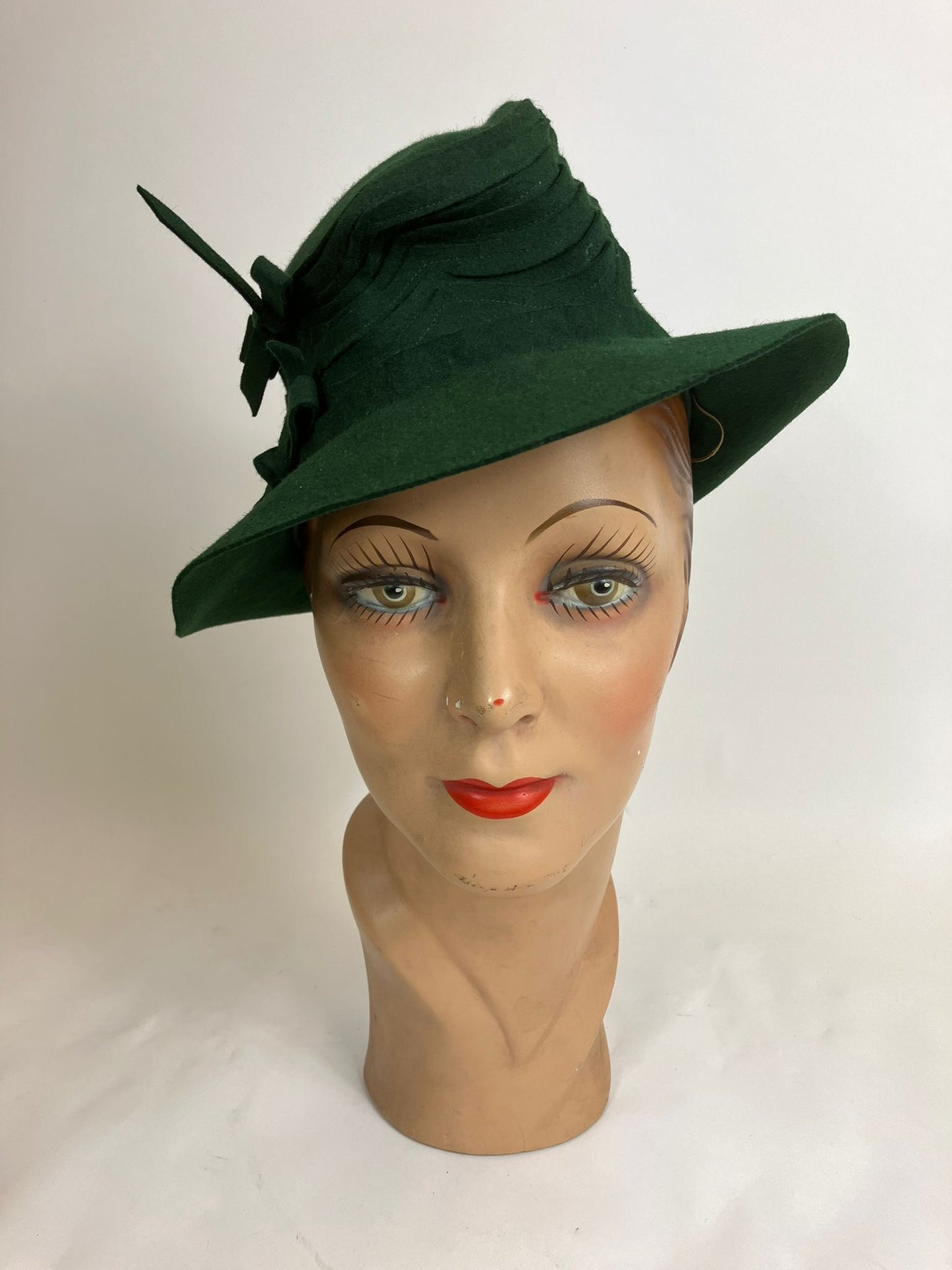 Original 1940’s Amazing Topper Hat - Forest Green