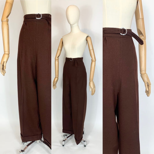 Original Rare 11011 Dinner plate label 1940’s Woollen trousers - Brown