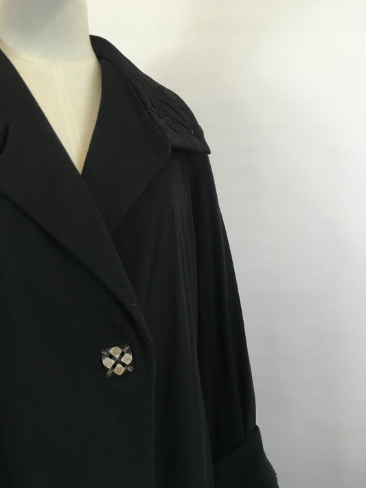 Original 20’s/ 30’s Fabulous Wool Coat in Black