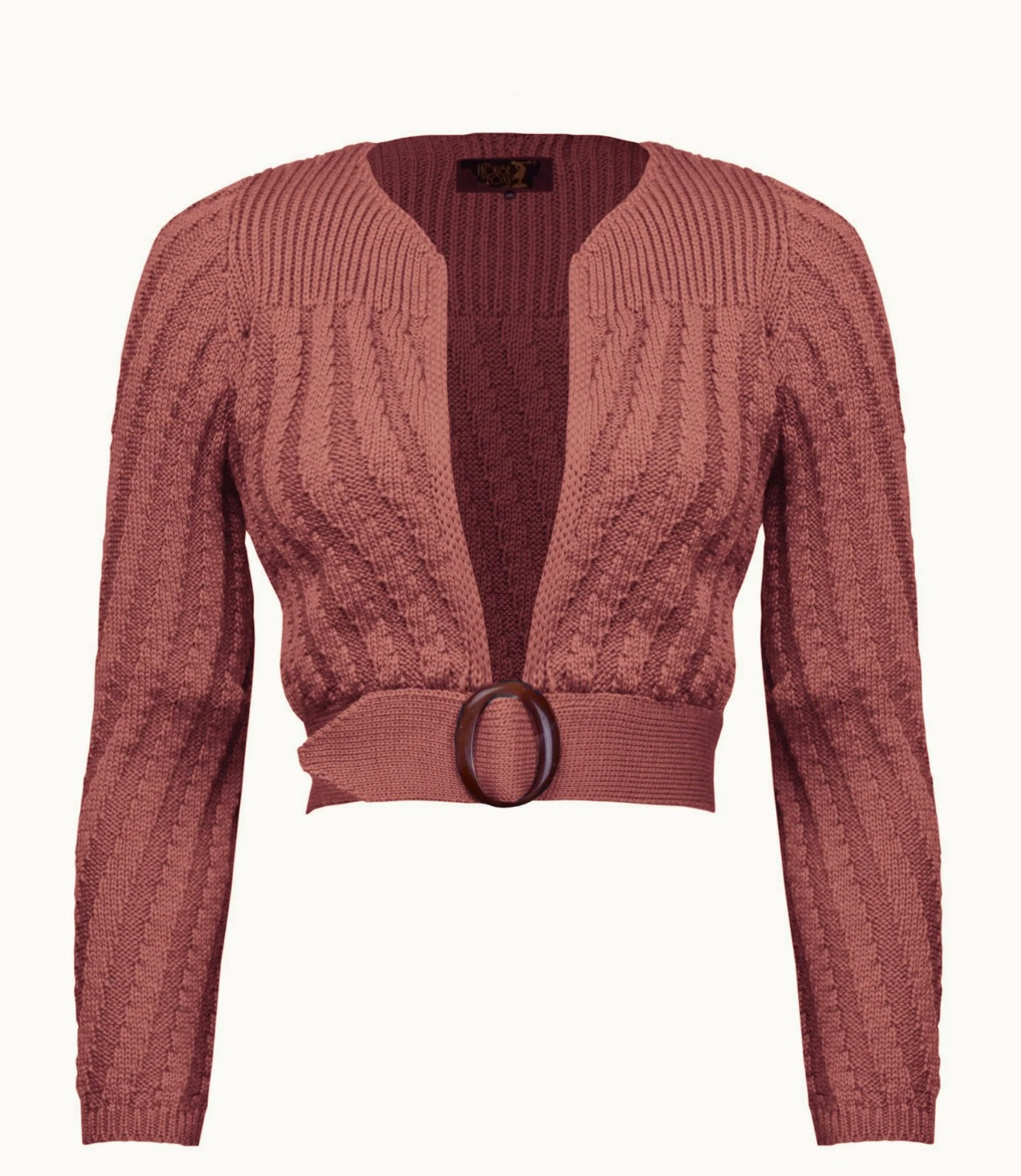 House Of Foxy Reproduction Datemaker Cardigan in Vintage Rose