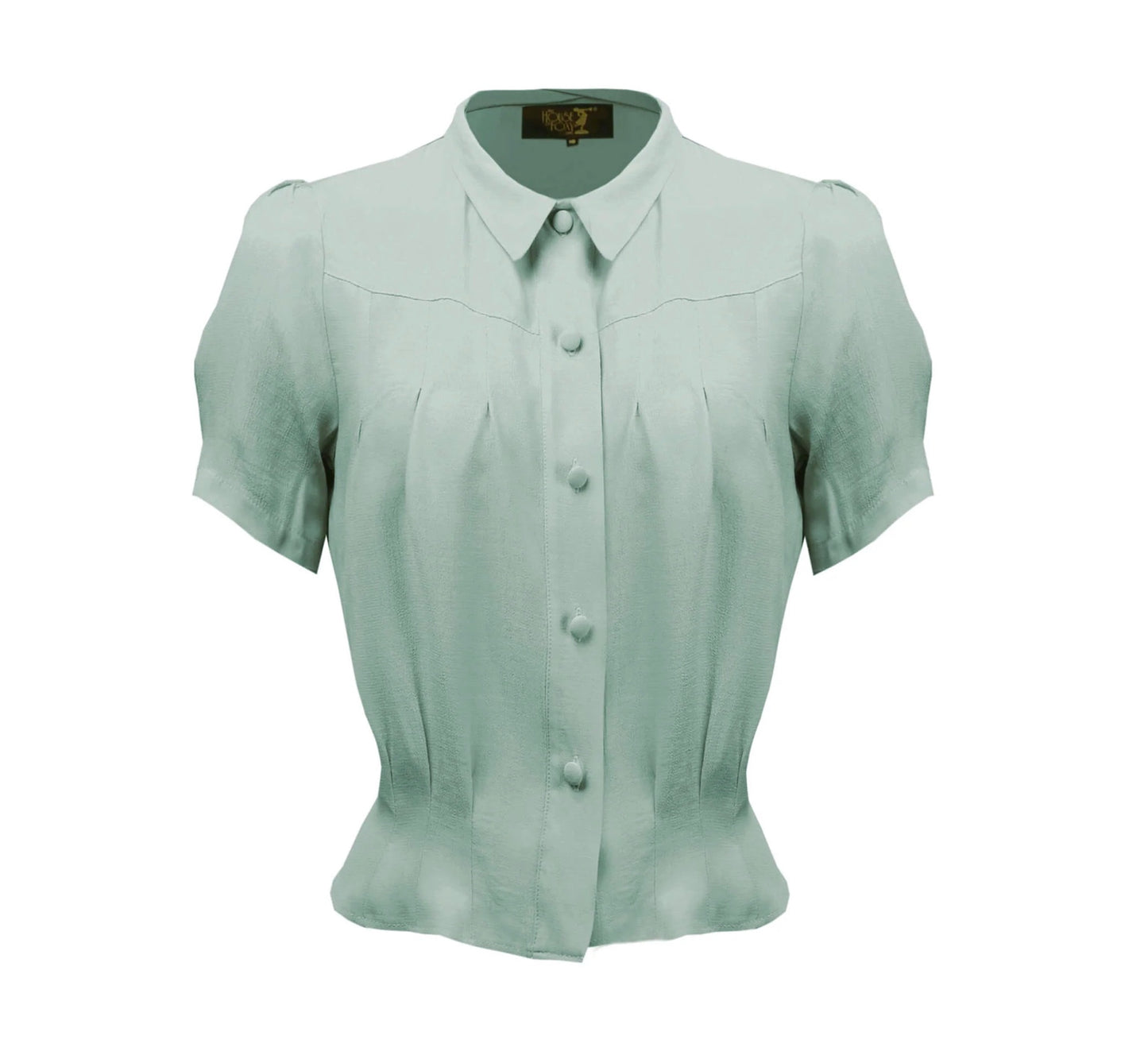 House of Foxy 1930’s Bonnie Blouse in Duck Egg