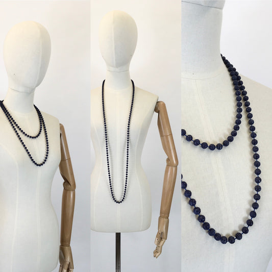 Original 40s early Celluloid Long beads - royal Navy