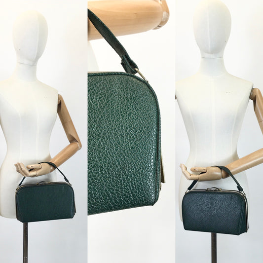 Original 1940’s Fabulous Handbag - In A Dark Forest Green