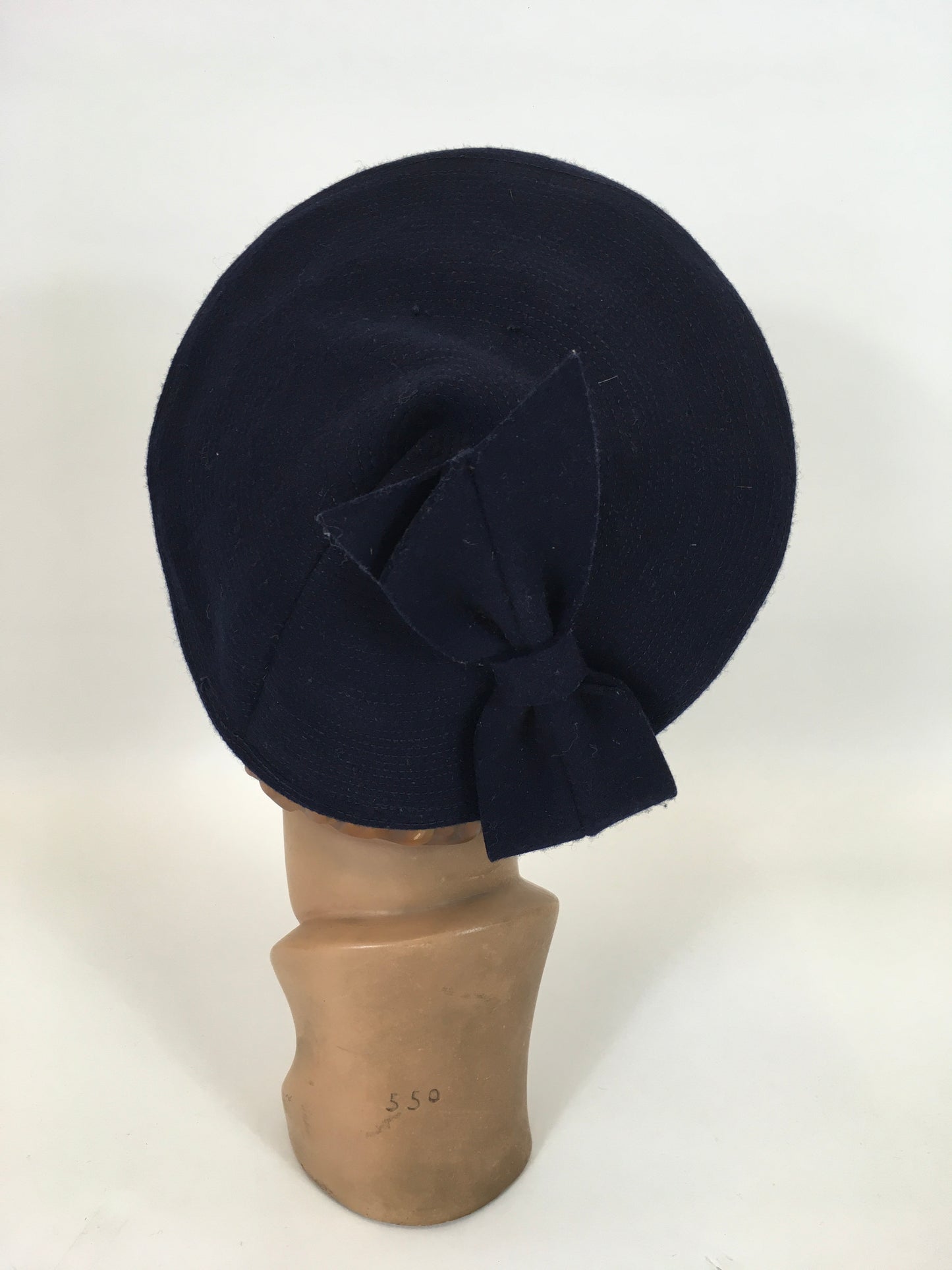 Original 40s Amazing Felt Halo Hat - Striking Navy colourway