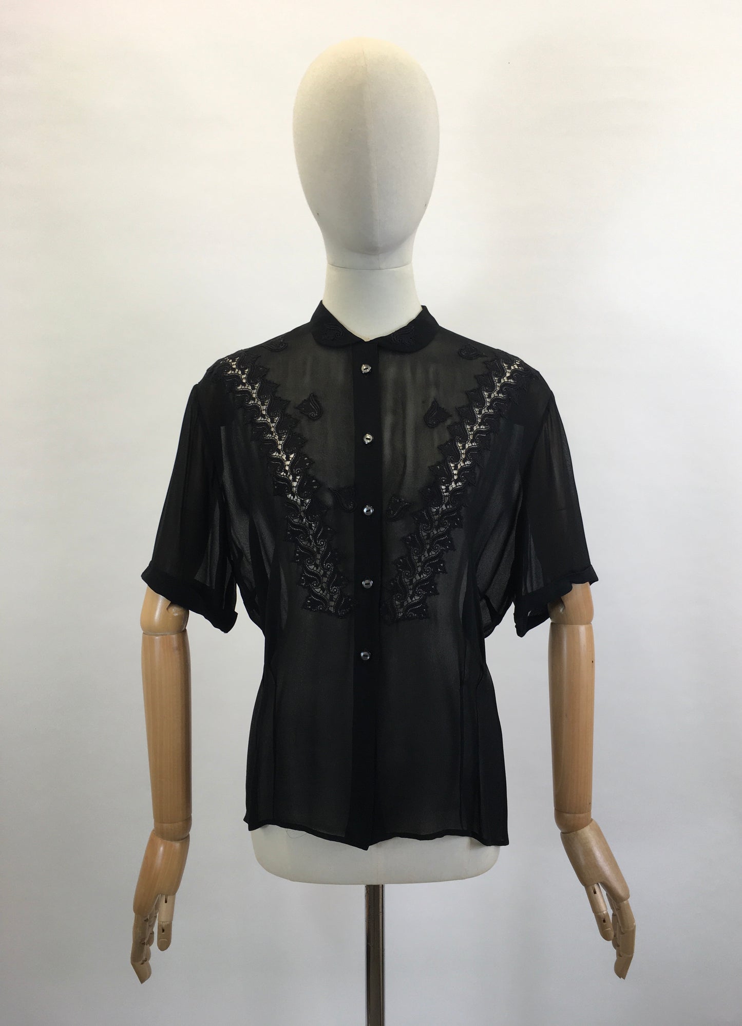 Original 1940’s Blouse - in Black
