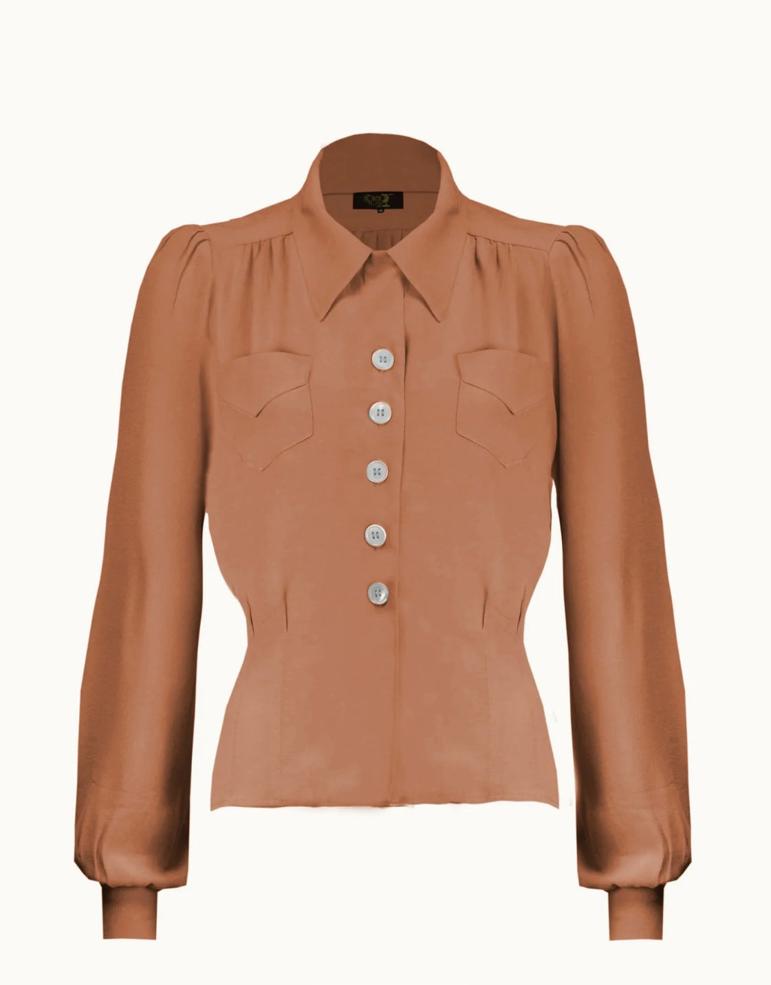 House of Foxy Sweetheart Blouse - In Burnt Peach